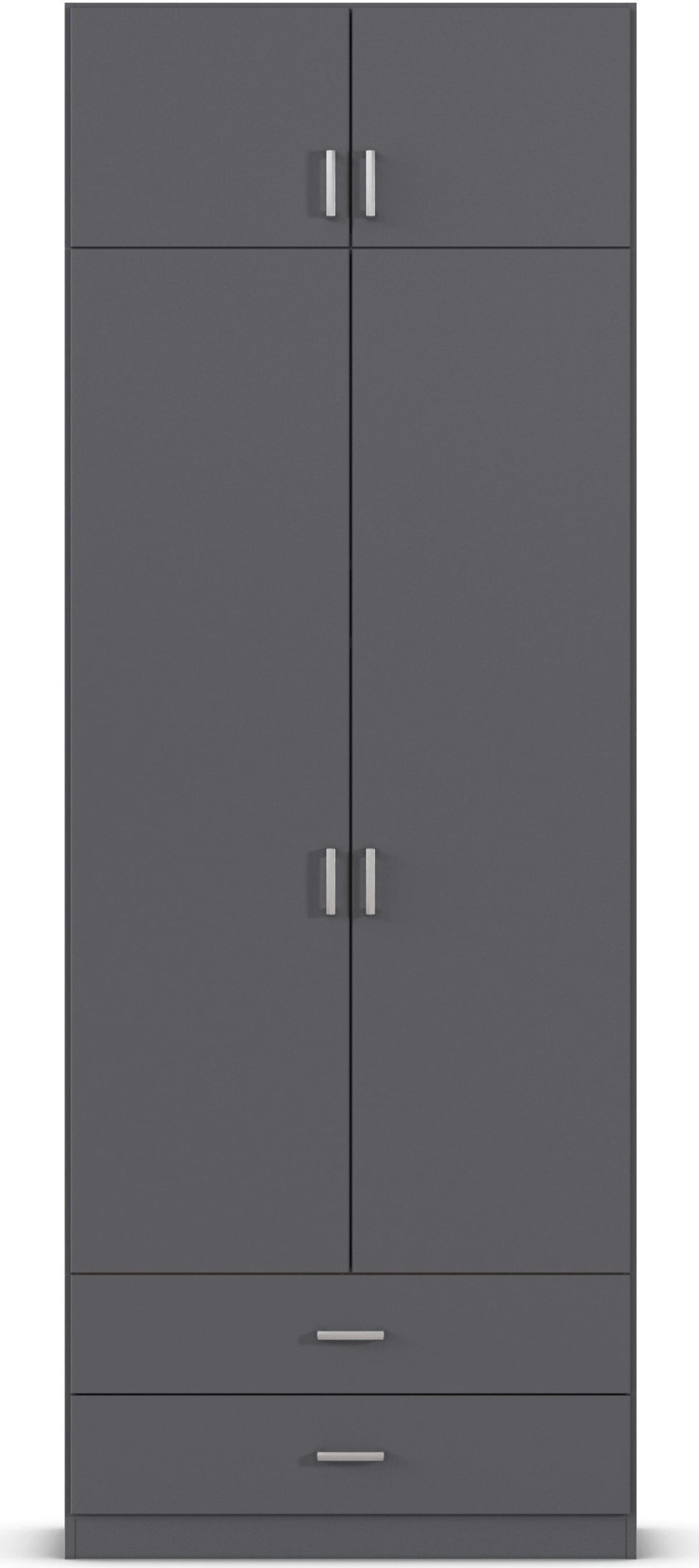 rauch Kleiderschrank »Schrank Garderobe Wäscheschrank GAMMA in 4 Breiten 91-226 cm« 3 verschiedene Ausstattungen BASIC/CLASSIC/PREMIUM (inkl. SOFT-CLOSE),  mit Schubladen und Schrankaufsatz, schlichtes Design MADE IN GERMANY