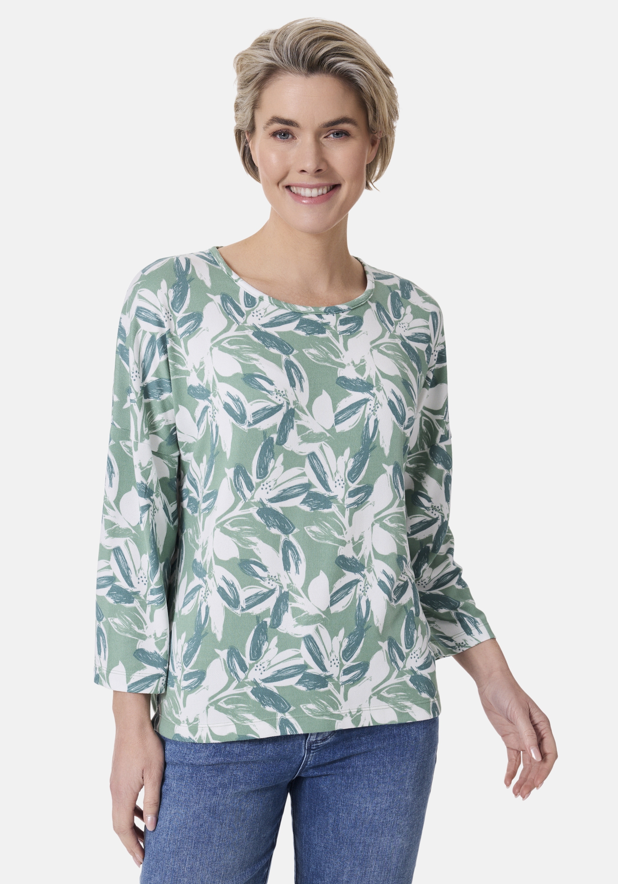STOOKER WOMEN T-Shirt "CARLY Print T-Shirt 3/4-Arm", Print-Shirt Loose Fit günstig online kaufen