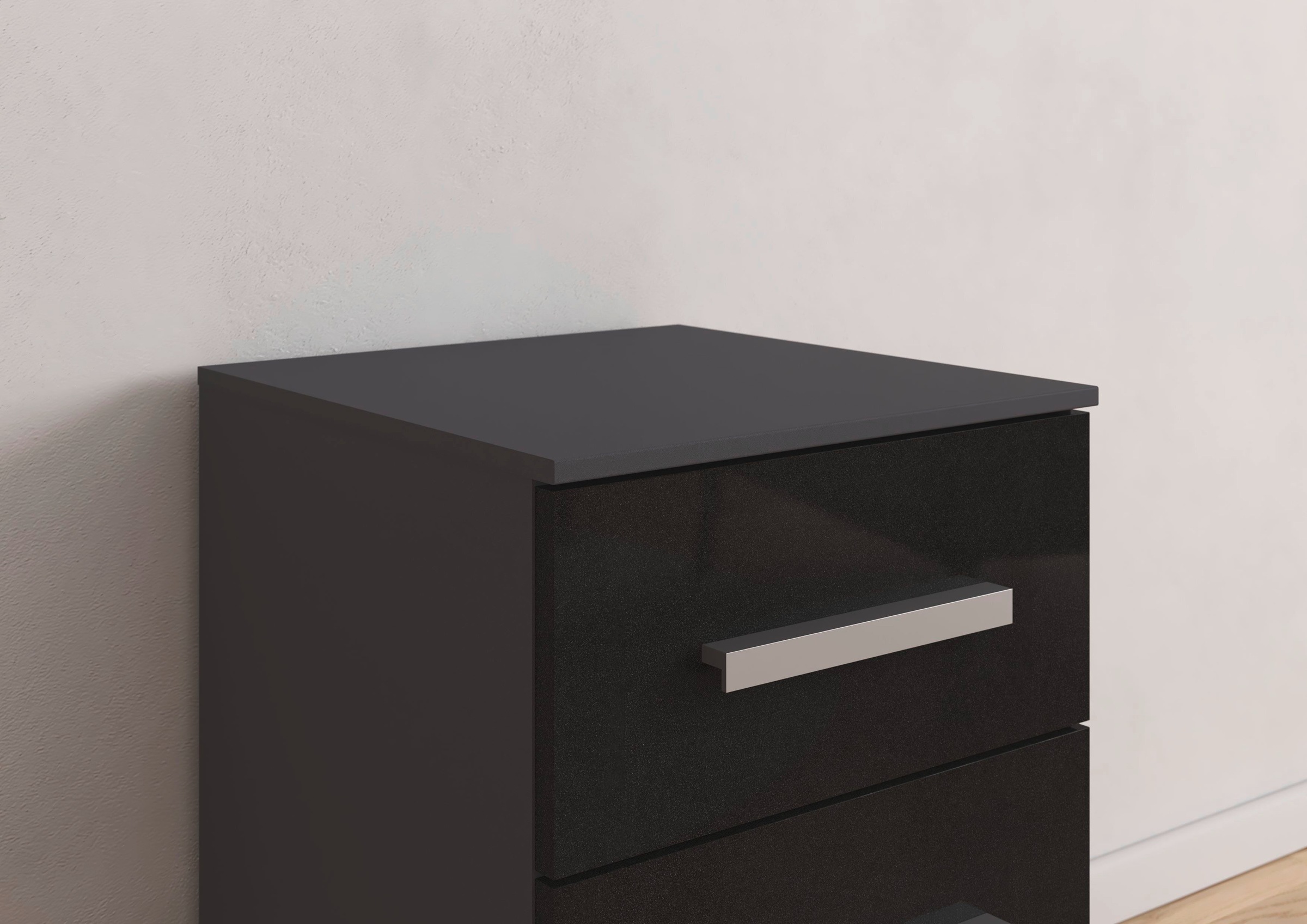 rauch Nachtkommode »Nachttisch Nachtkonsole Nachtschrank KOLUNA mit Hochglanzfront«, (Breite 40 cm), mit 3 geräumigen Schubladen für viel Stauraum MADE IN GERMANY