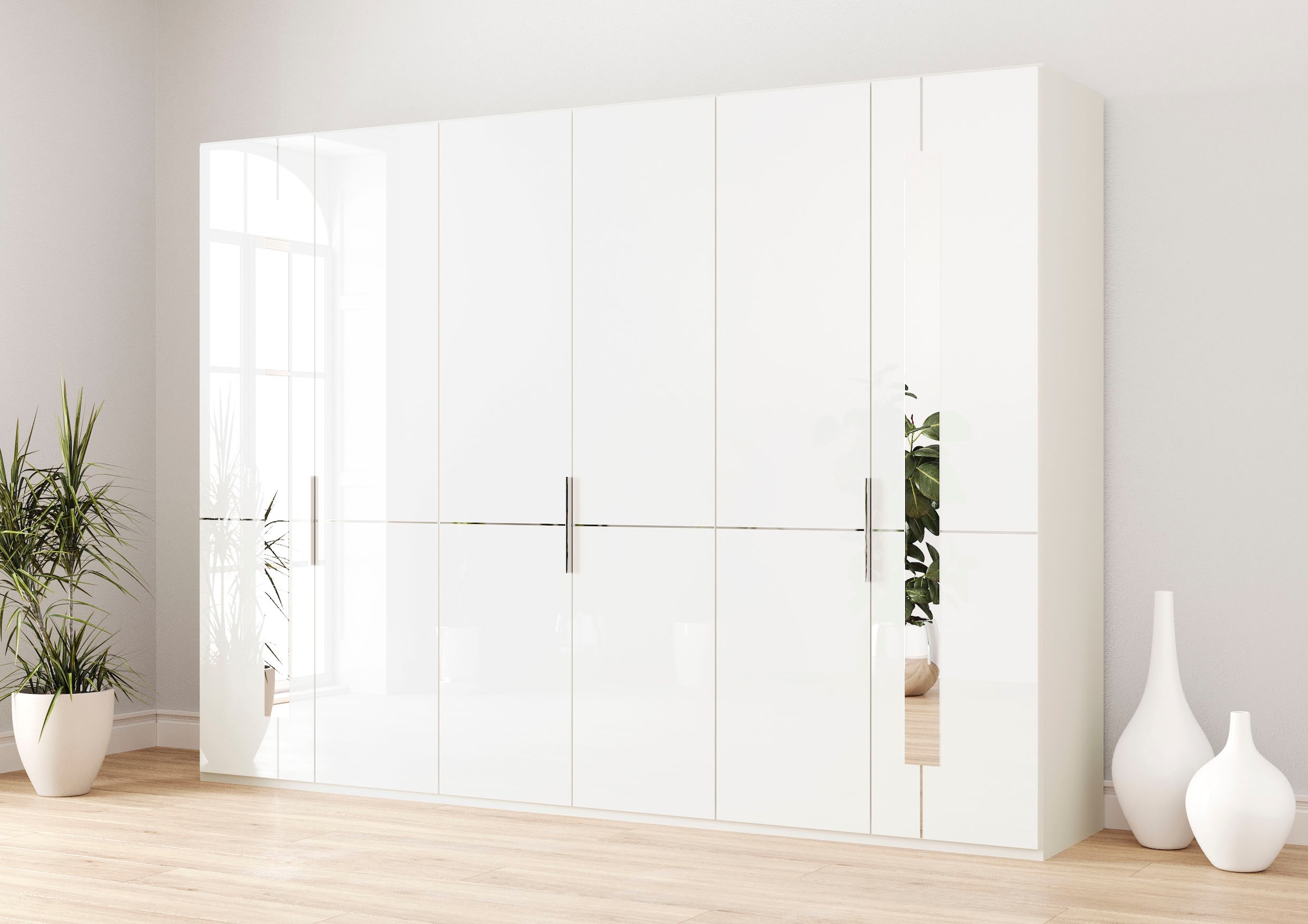 Musterring Kleiderschrank "Imola W" Einlegeböden und Kleiderstangen, mit Glastüren inklusive Zierspiegel