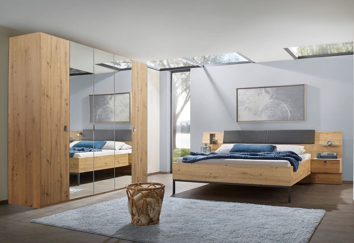 rauch Schlafzimmer-Set »Evela«, (Set), mit Bettanlage in 2 Breiten und Drehtürenschrank mit Spiegel
