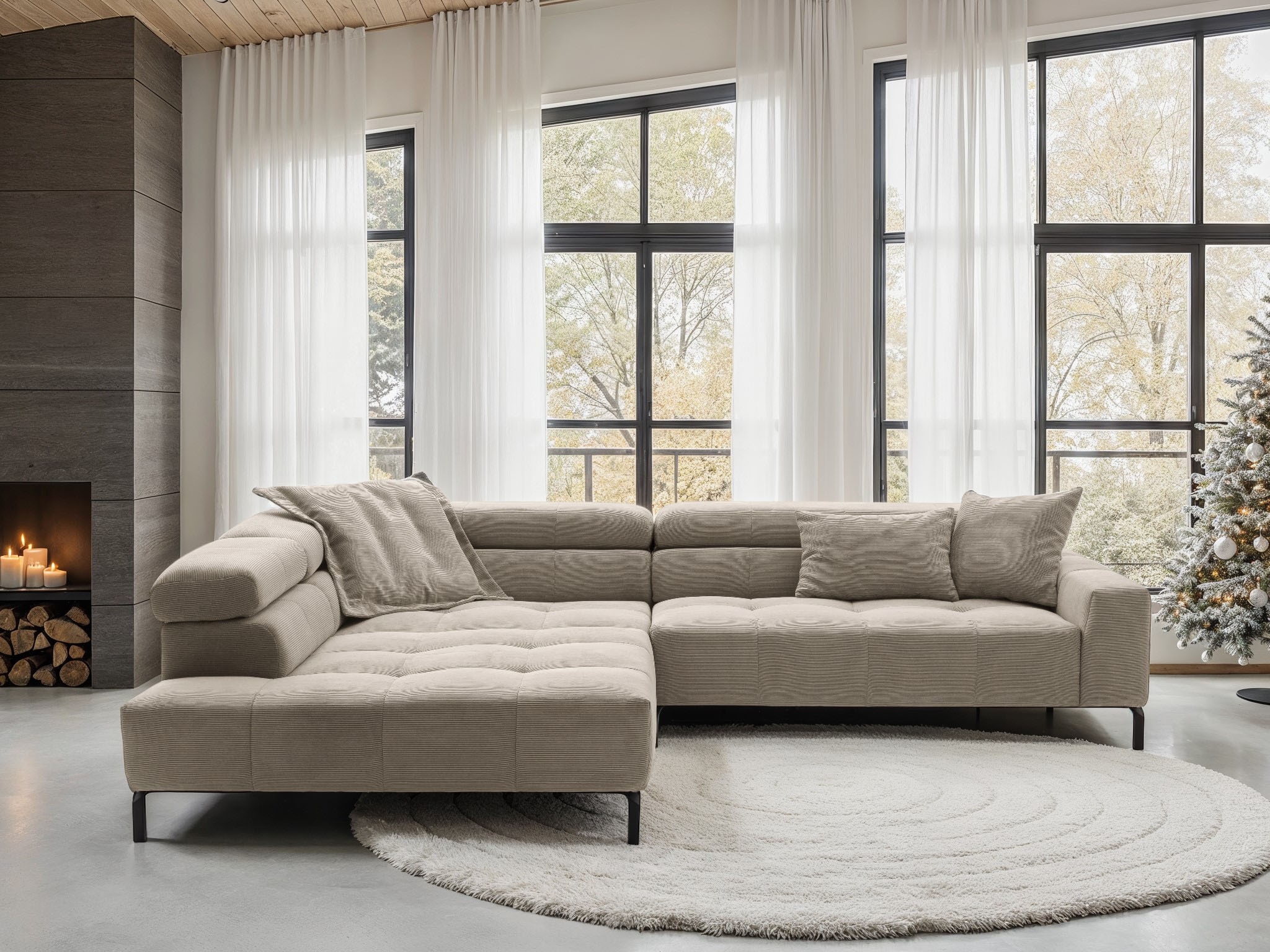 Home affaire Ecksofa "Claya, L-Form, incl. Kopfteilverstellung, Breite 311 günstig online kaufen