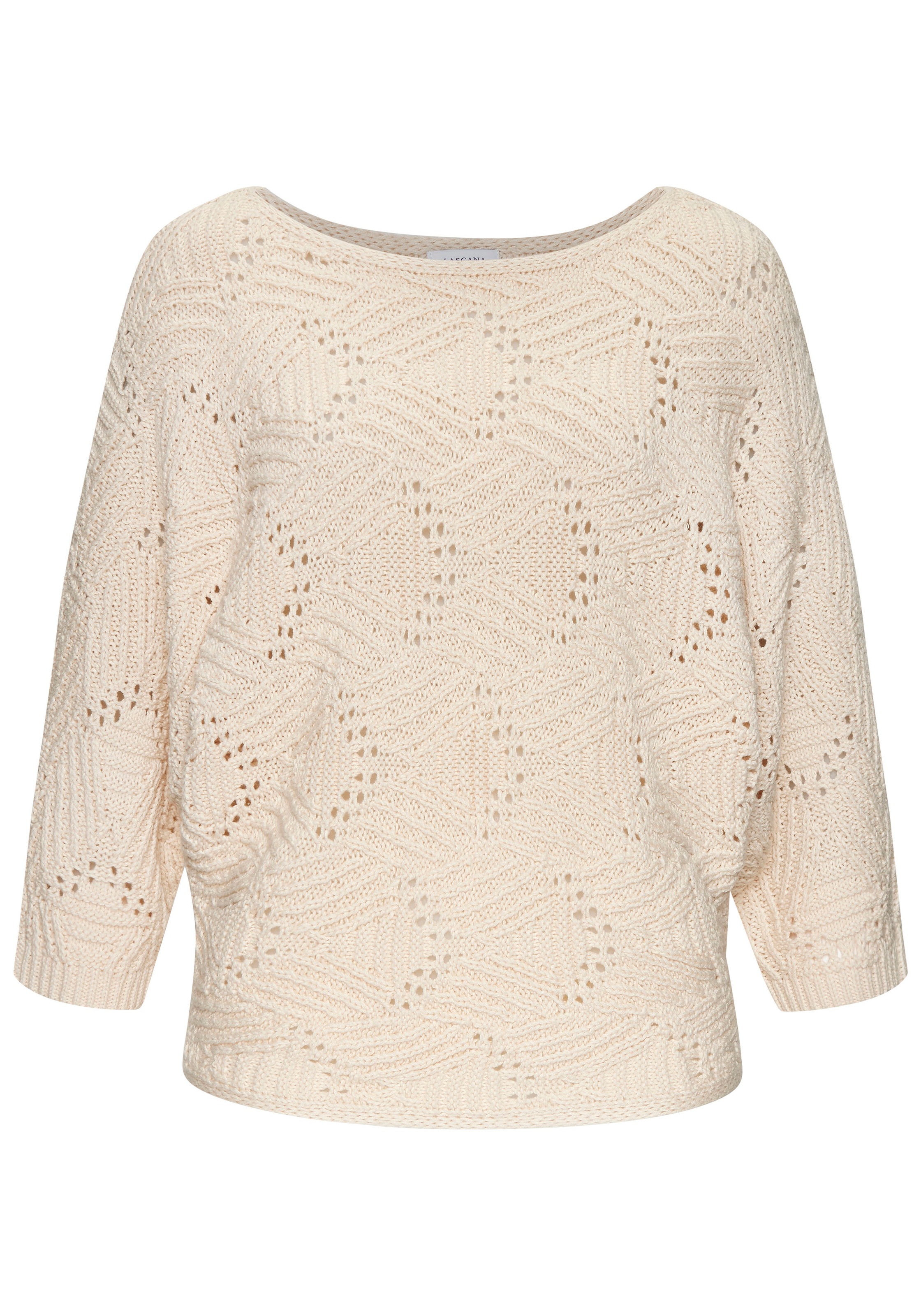 LASCANA Fledermauspullover, mit aufwendigem Strickmuster günstig online kaufen