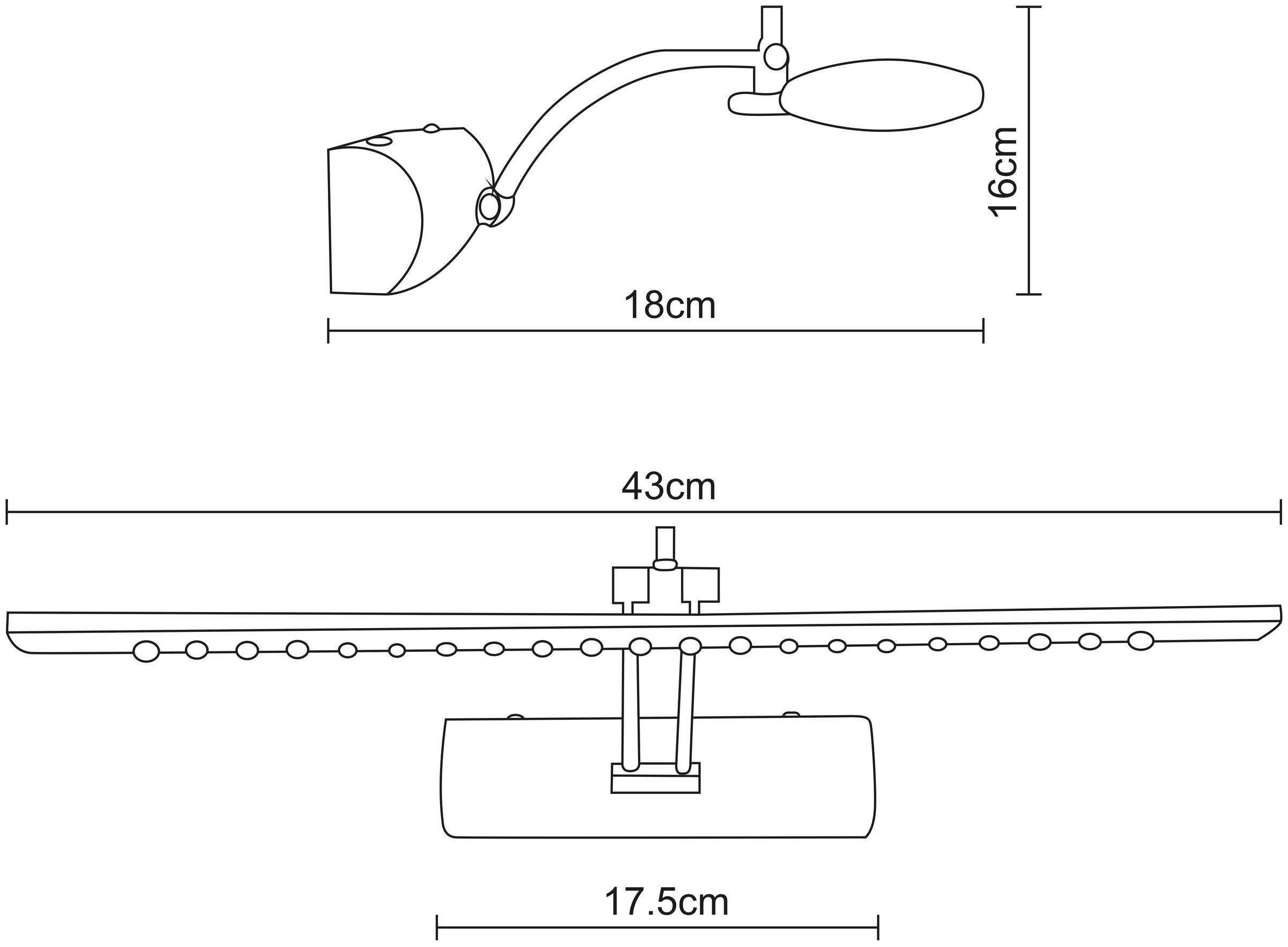 GLOBO LIGHTING Wandleuchte »PICTURE I« LED-Modul 1 Stk. Warmweiß Wandleuchte Verchromt, Acryl klar, Kippschalter, LED 3W