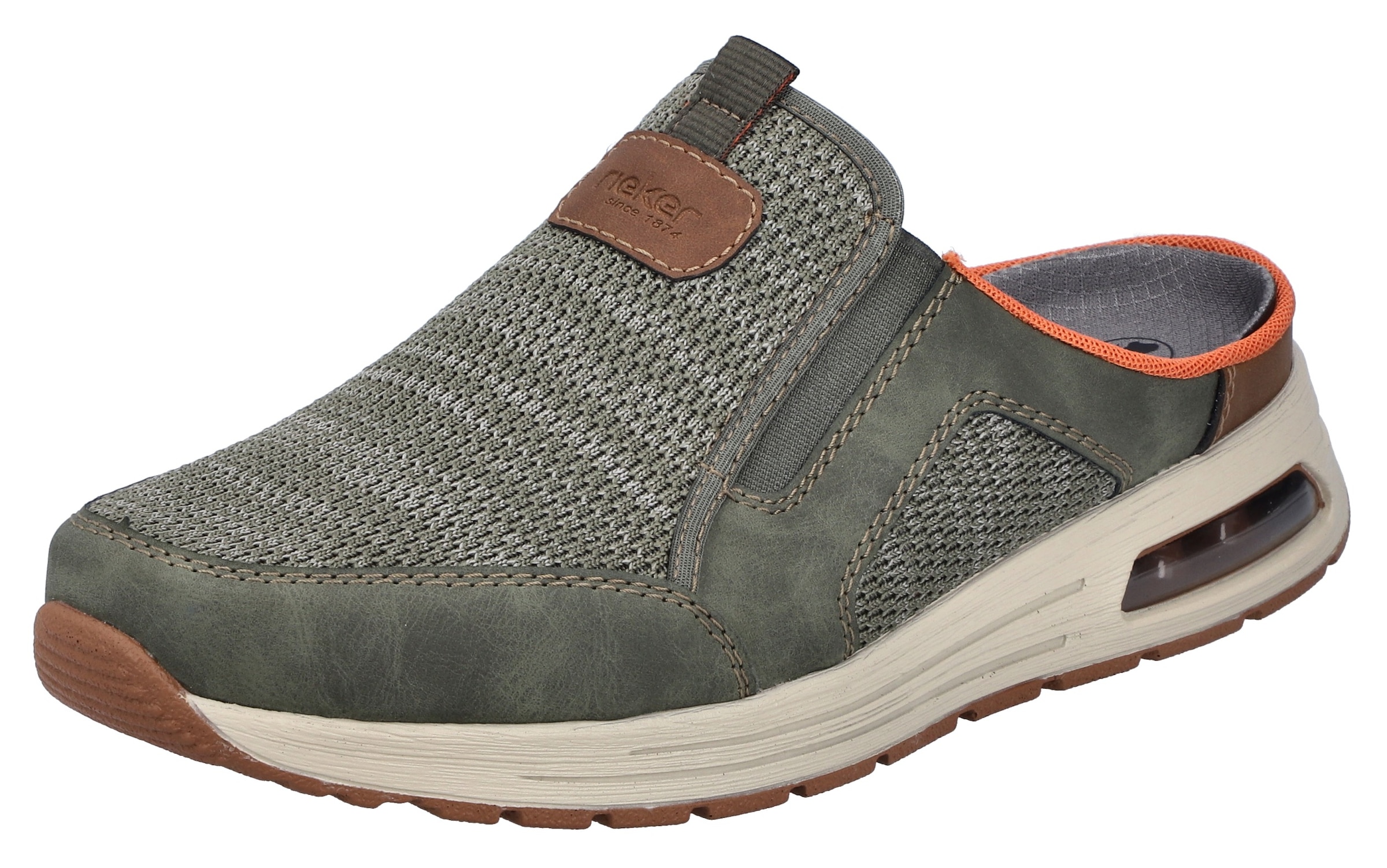 Rieker Clog, Sommerschuh, Strandschuh, Hausschuh mit seitlichen Stretcheinsätzen