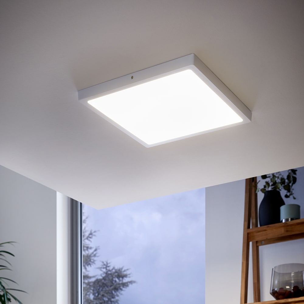 EGLO Aufbauleuchte »FUEVA 1« LED-Board 1 Stk. Warmweiß schlankes Design, nur 3 cm hoch