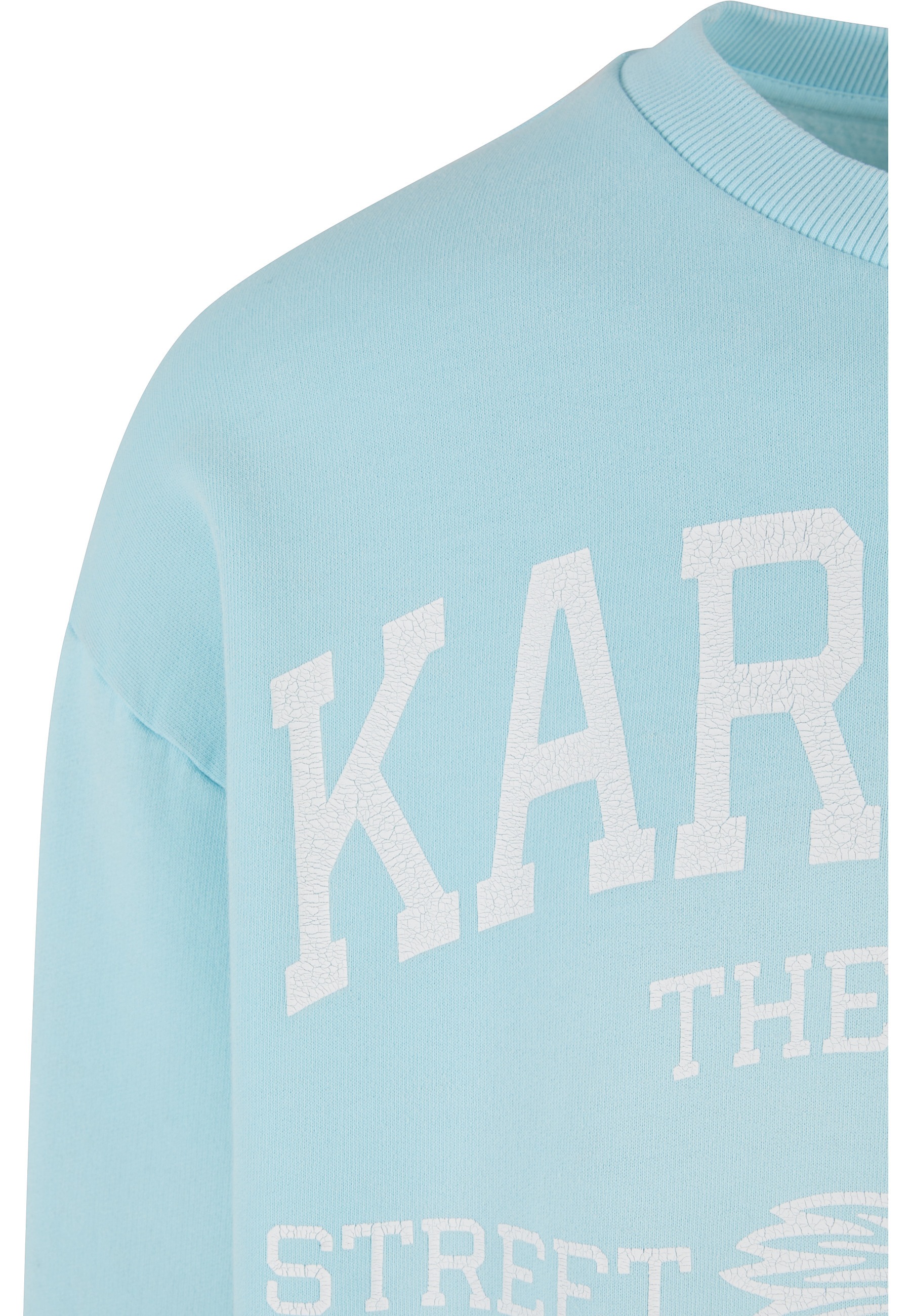 Rundhalspullover KARL KANI "Karl Kani Karl Kani Kani Street Academy OS Crew", Herren, Gr. XS, light blau, 65% Baumwolle, 35% Polyester, mehrfarbig, oversize, Rundhals, Pullover Rundhalspullover 3