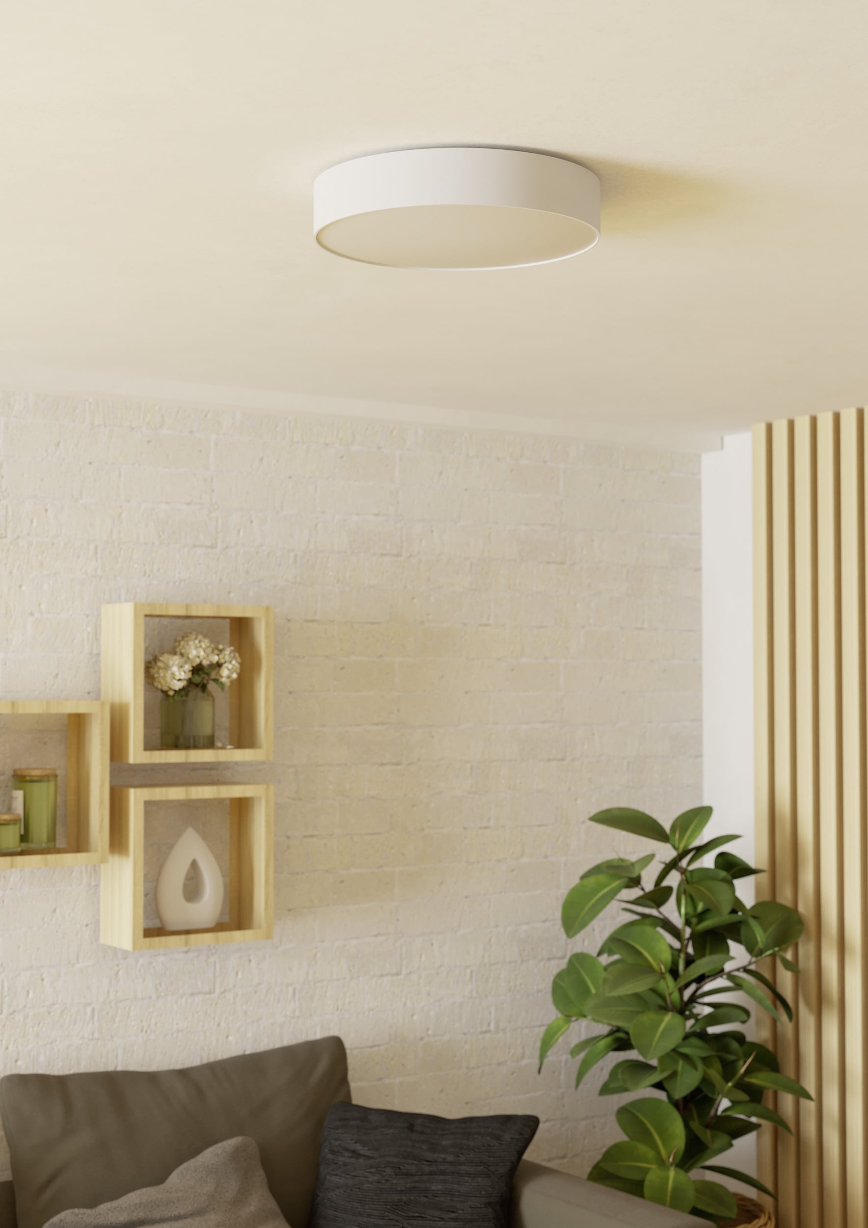 EGLO LED Deckenleuchte »GALLIZZI-Z Deckenlampe - Kunststoff - LED - 15W - IP20« LED-Modul 1 Stk. Kaltweiß | Neutralweiß | RGB | Warmweiß Wohzimmerlampe, Esszimmerlampe, Flur, Schlafzimmer, H7 x Ø39 cm