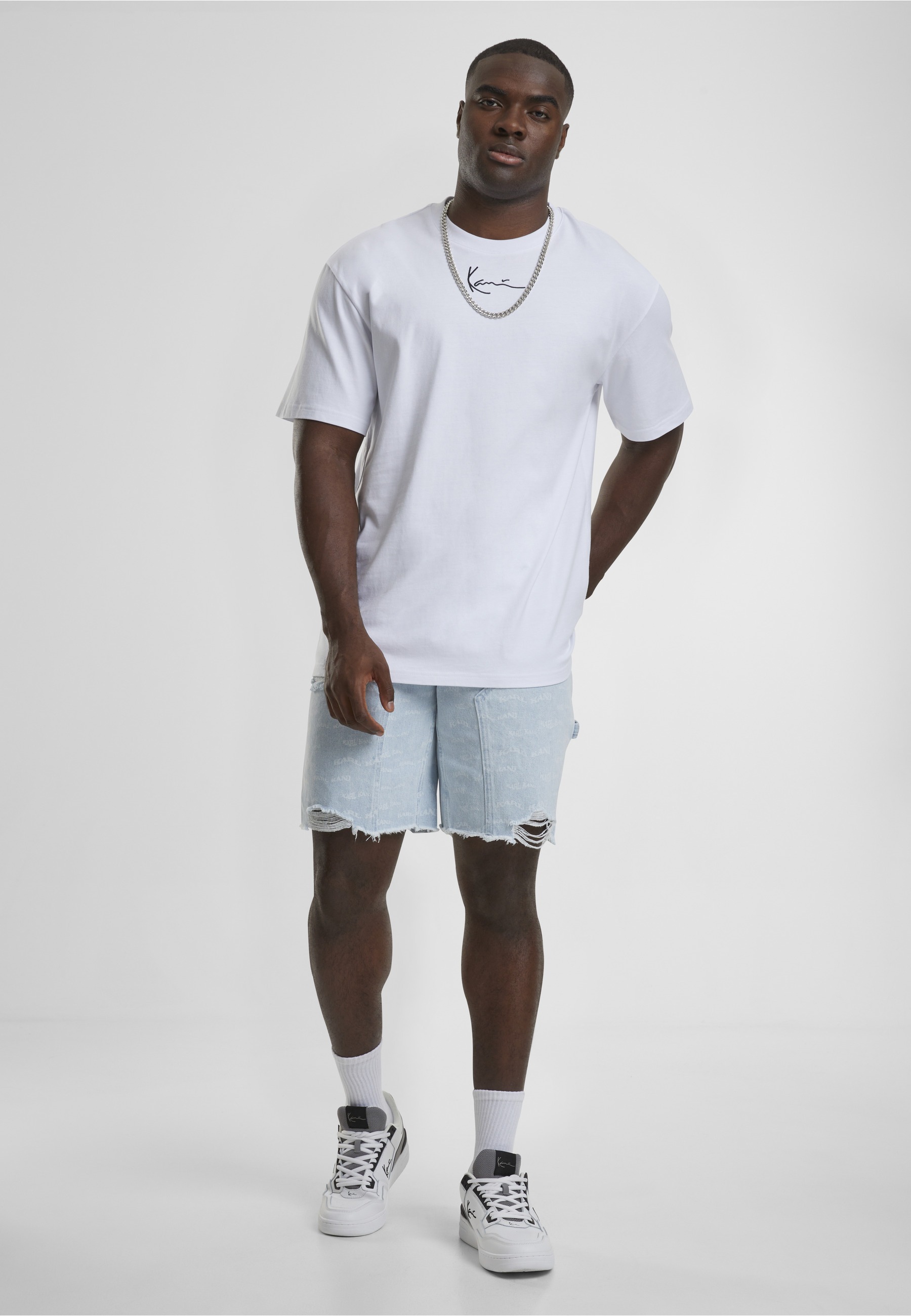 Karl Kani Shorts »Karl Kani Herren Karl Kani Og Heavy Distressed Wavy Print«