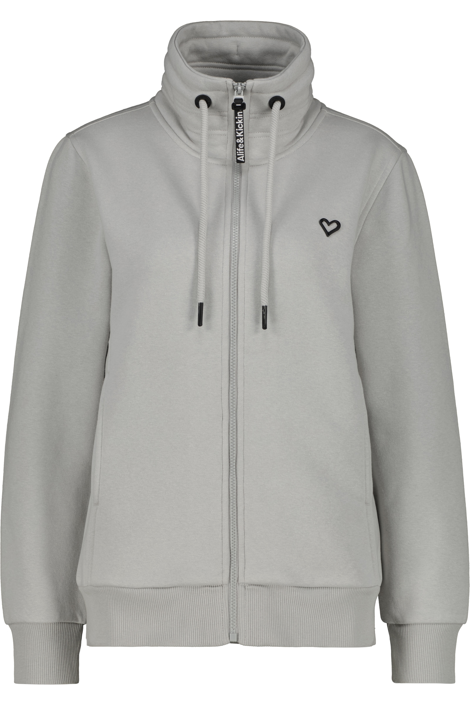 Alife & Kickin Sweatjacke "Damen LisbethAK A Sweatjacke, Jacke" kurze Zip-Jacke mit Stehkragen und Kordelzug im Streetwear-Look
