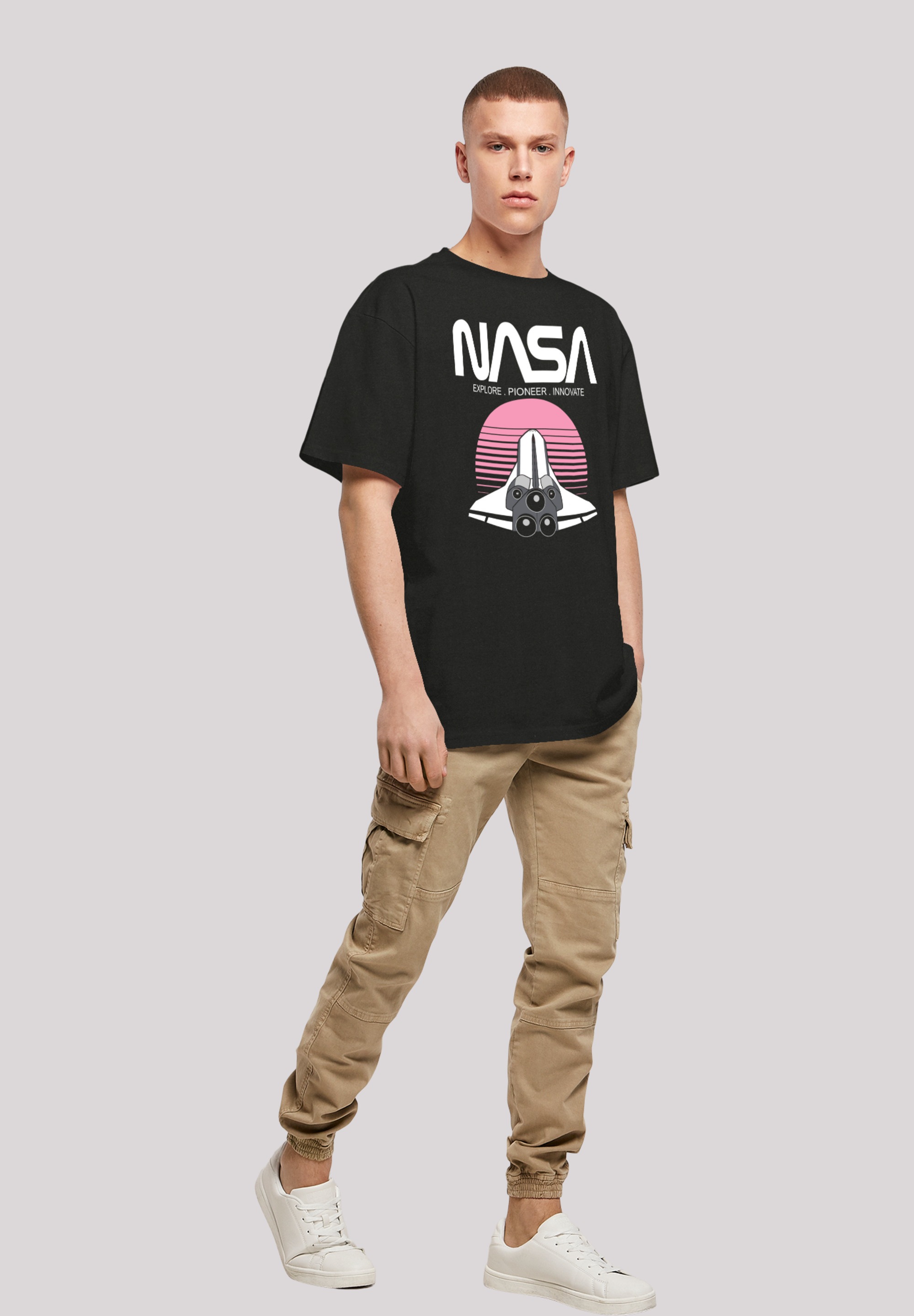 F4NT4STIC T-Shirt »NASA Space Shuttle Sunset«, Print