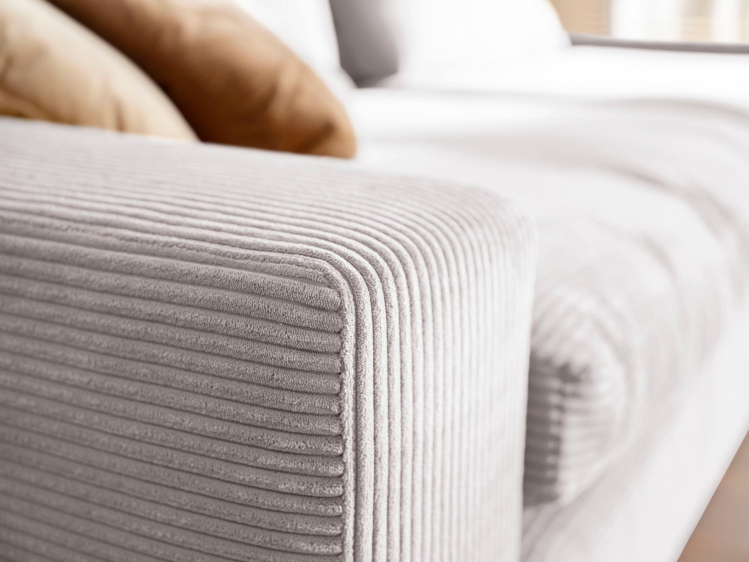 alina Big-Sofa »Sandy«, 296 cm breit und 98 cm tief, in modernem Cordstoff