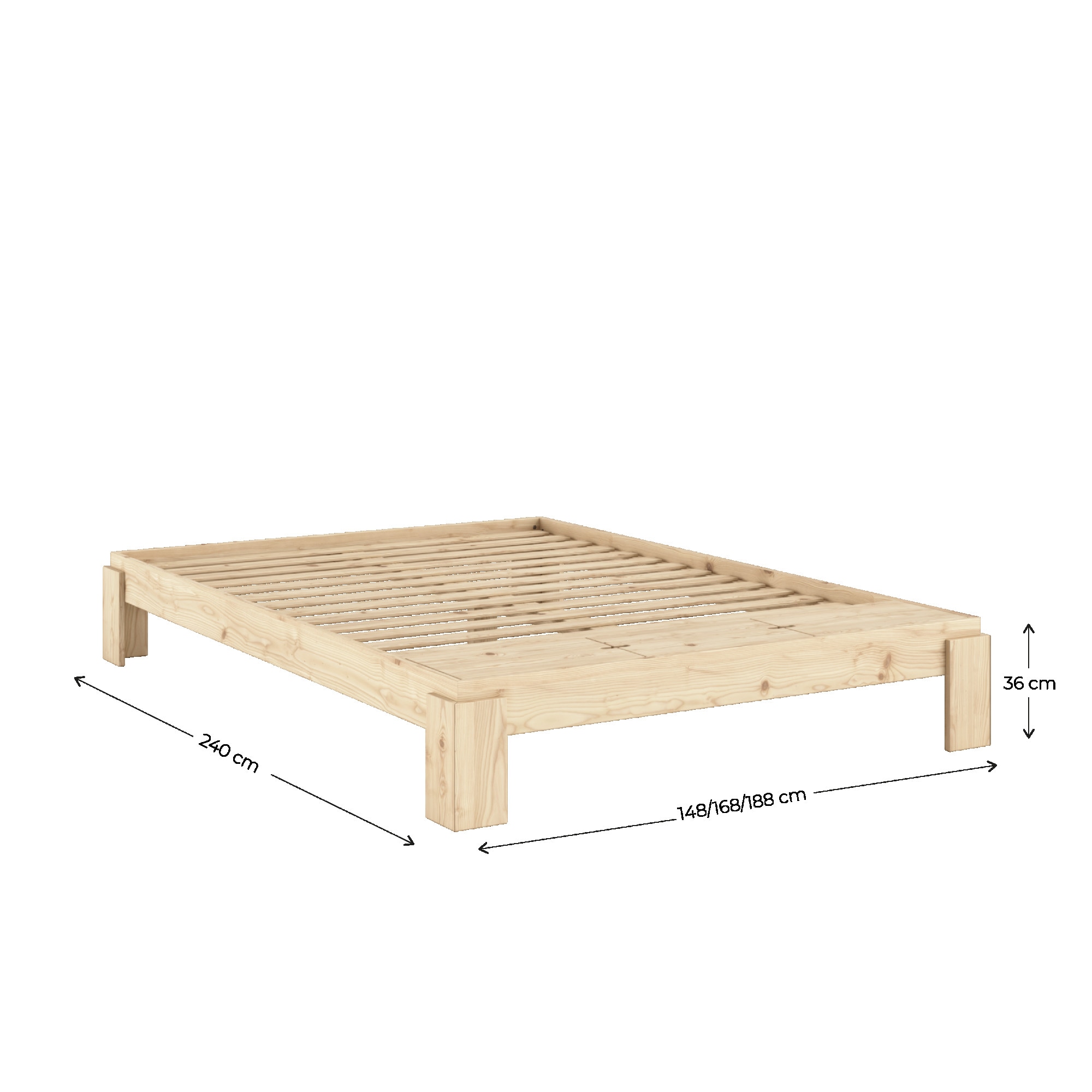 Karup Design Stauraumbett »Layers Bed Bench, Bettgestell mit Aufbewahrungsbank, mehrere Größen«, inkl. Lattenrost, excl. Matratze, FSC®-zertifiziertes Massivholz