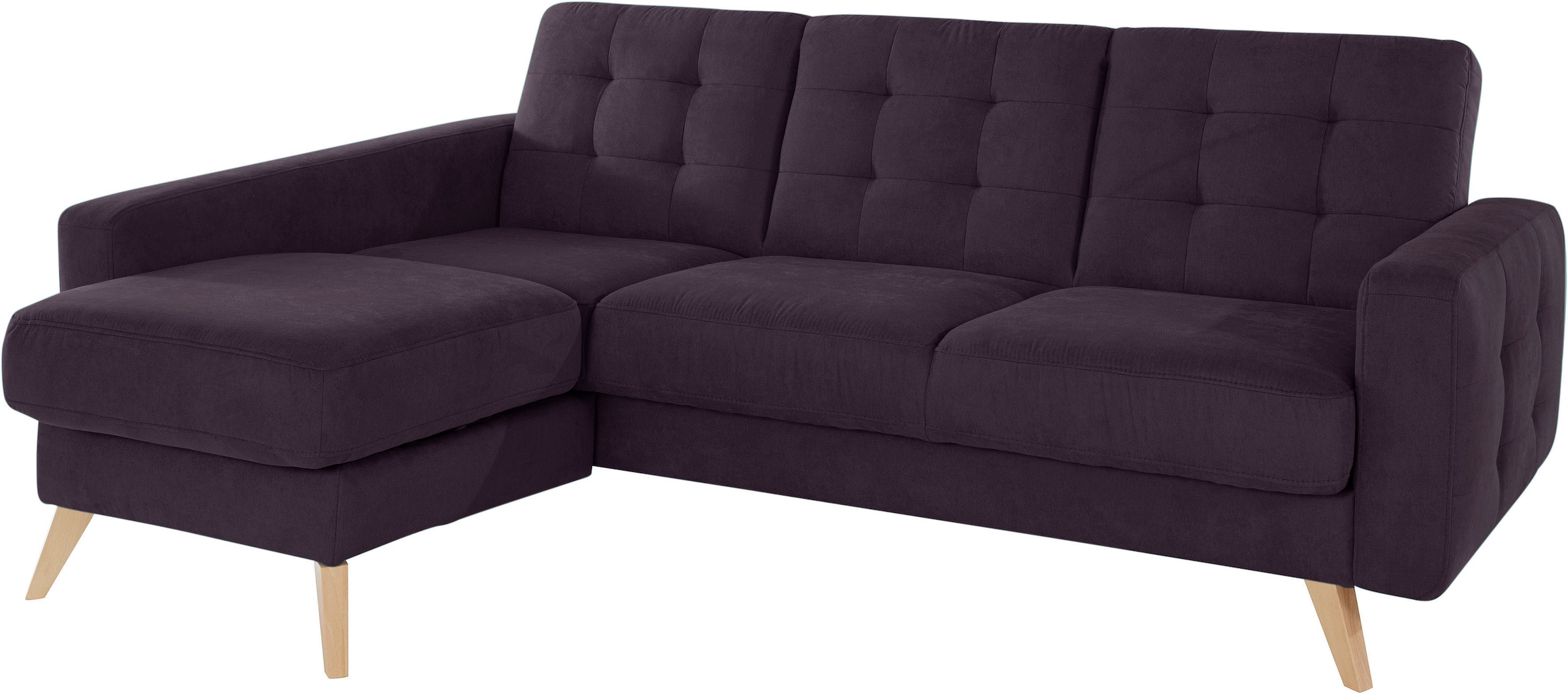 exxpo - sofa fashion Ecksofa »Nappa, kompakt und komfortabel, bequem, zeitloses Design, L-Form«, tolle Detailverarbeitung, inkl. Bettfunktion und Bettkasten