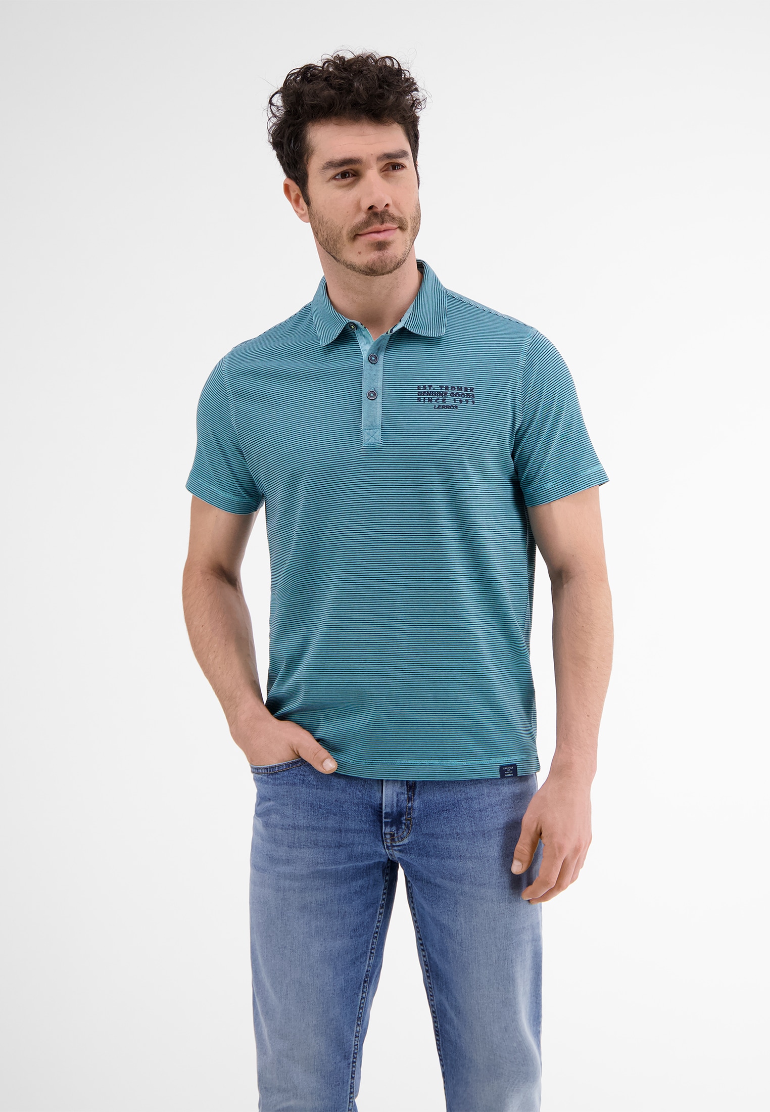 LERROS Poloshirt "LERROS Poloshirt in Finelineroptik"