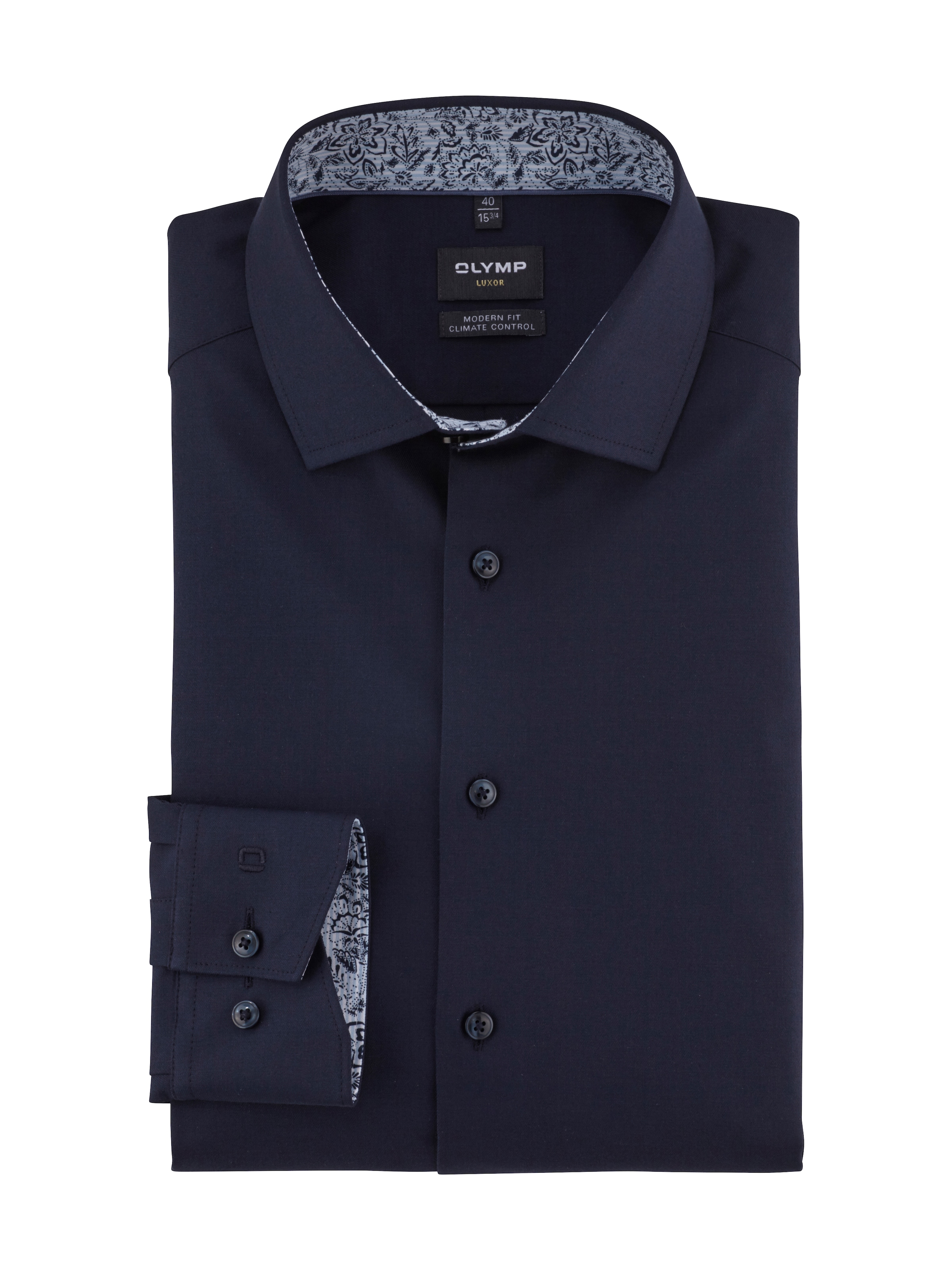 OLYMP Businesshemd "Luxor modern fit" kontrastfarbener Innenbesatz am Krage günstig online kaufen