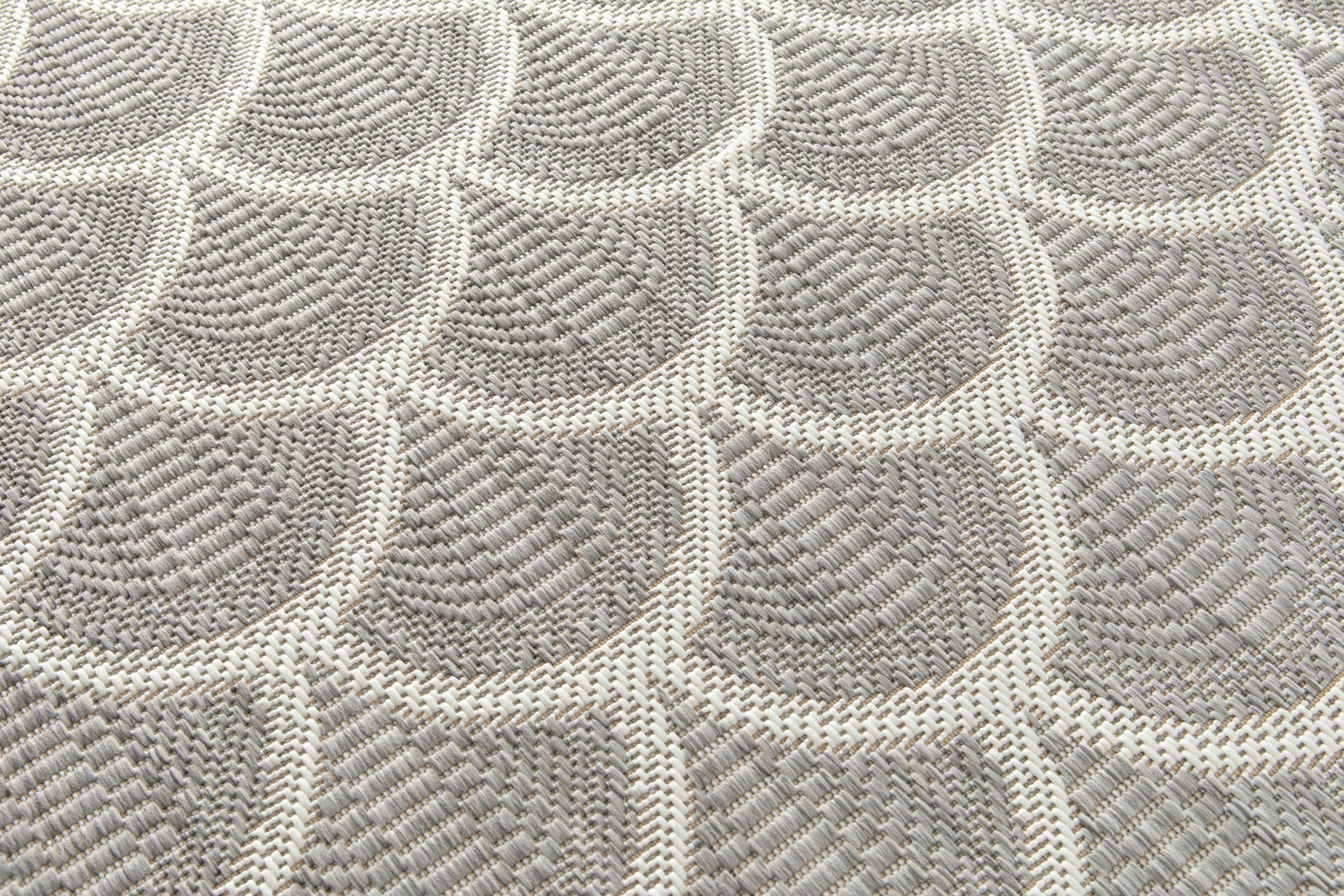Primaflor-Ideen in Textil Teppich »Outdoorteppich RENEW - Arcs«, rechteckig, 4 mm Höhe, Flachgewebe, boho, In- und Outdoor geeignet, Balkon & Terrasse