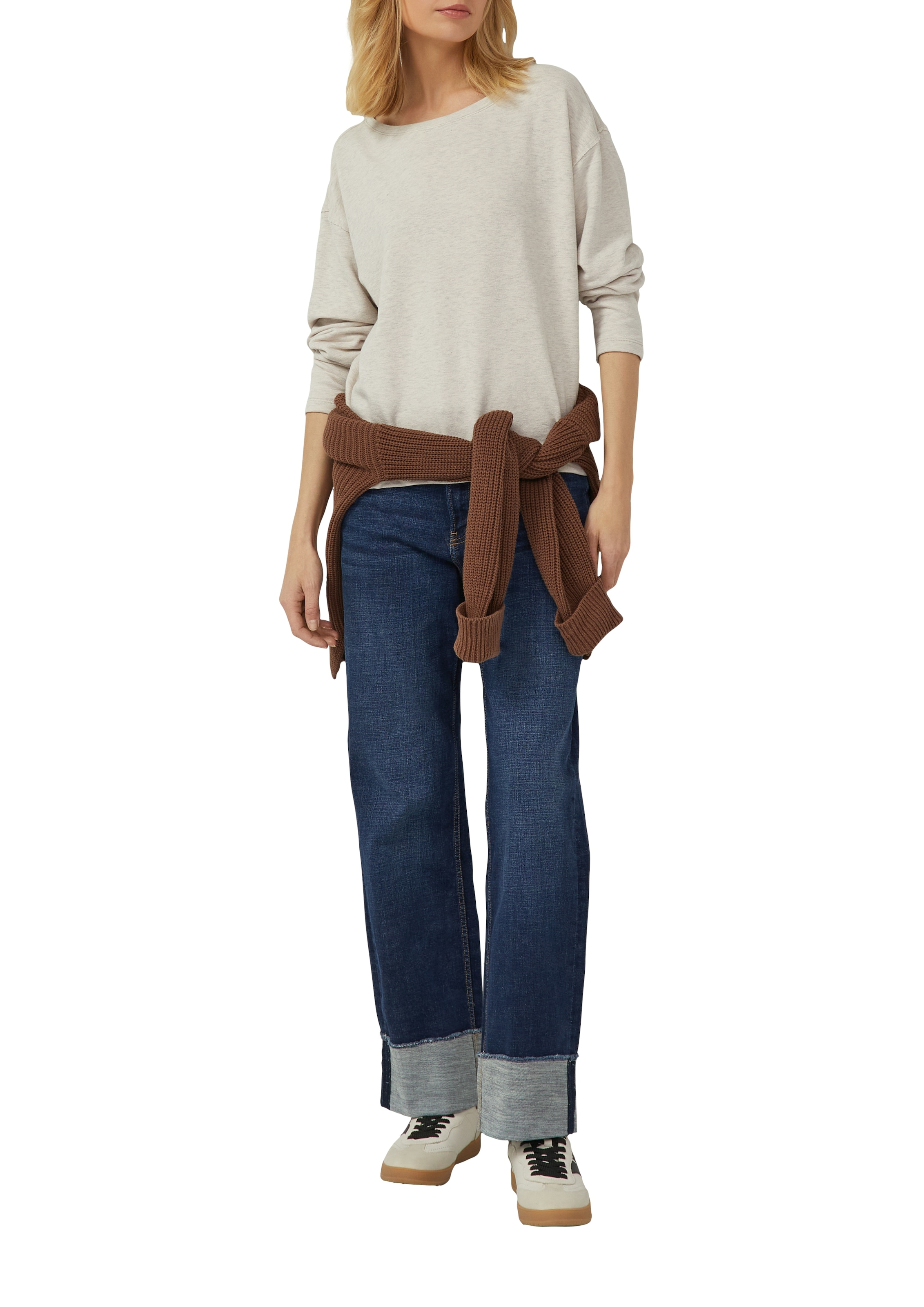 s.Oliver Boyfriend-Jeans »Beth Turn Up« mit authentischer Waschung, Relaxed Fit