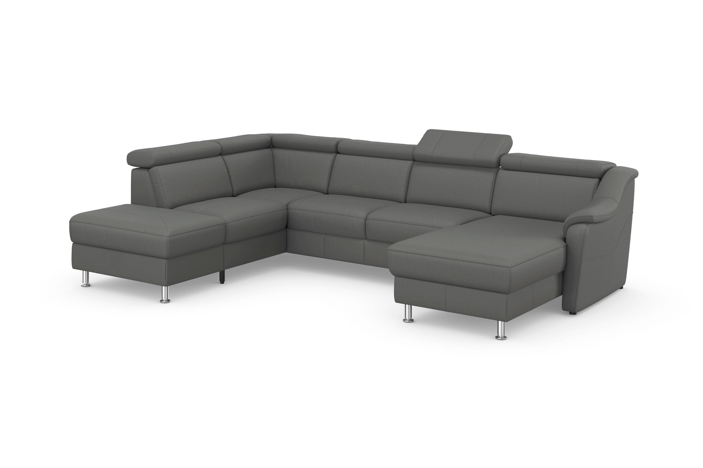 sit&more Wohnlandschaft »Freetown U-Form«, Kopfteilverstellung und Federkern, wahlweise mit Bettfunktion