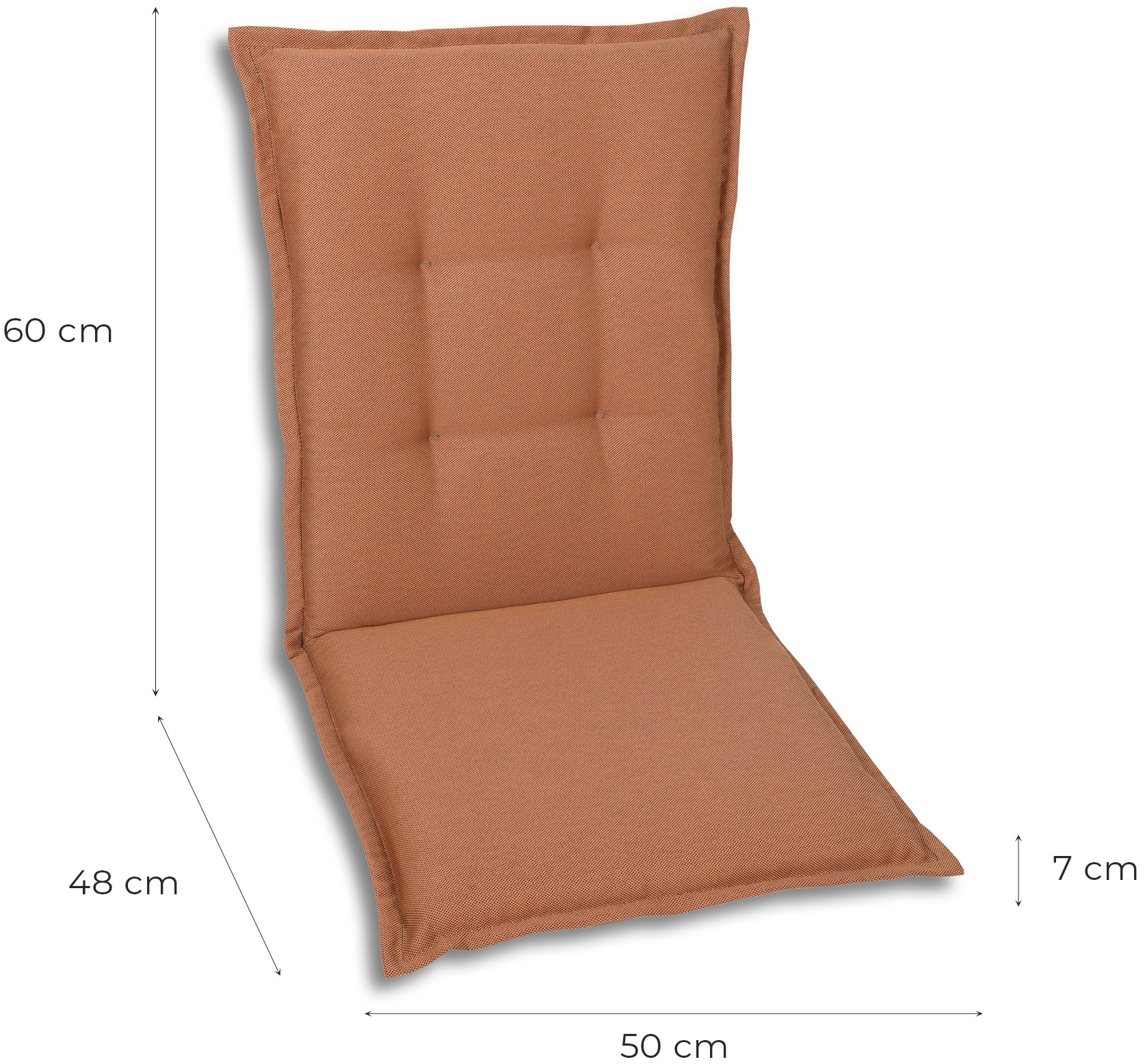 GO-DE Sitzauflage Maße ca.: 50 cm x 108 cm x 7 cm