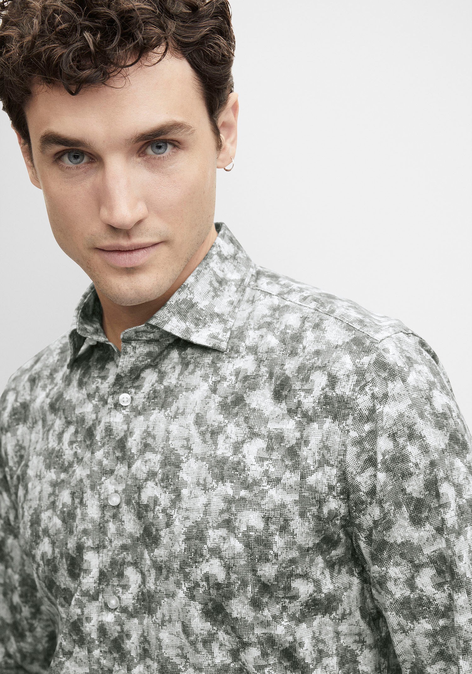 Cinque Langarmhemd "CISTEVEN" in Allover-Druck günstig online kaufen