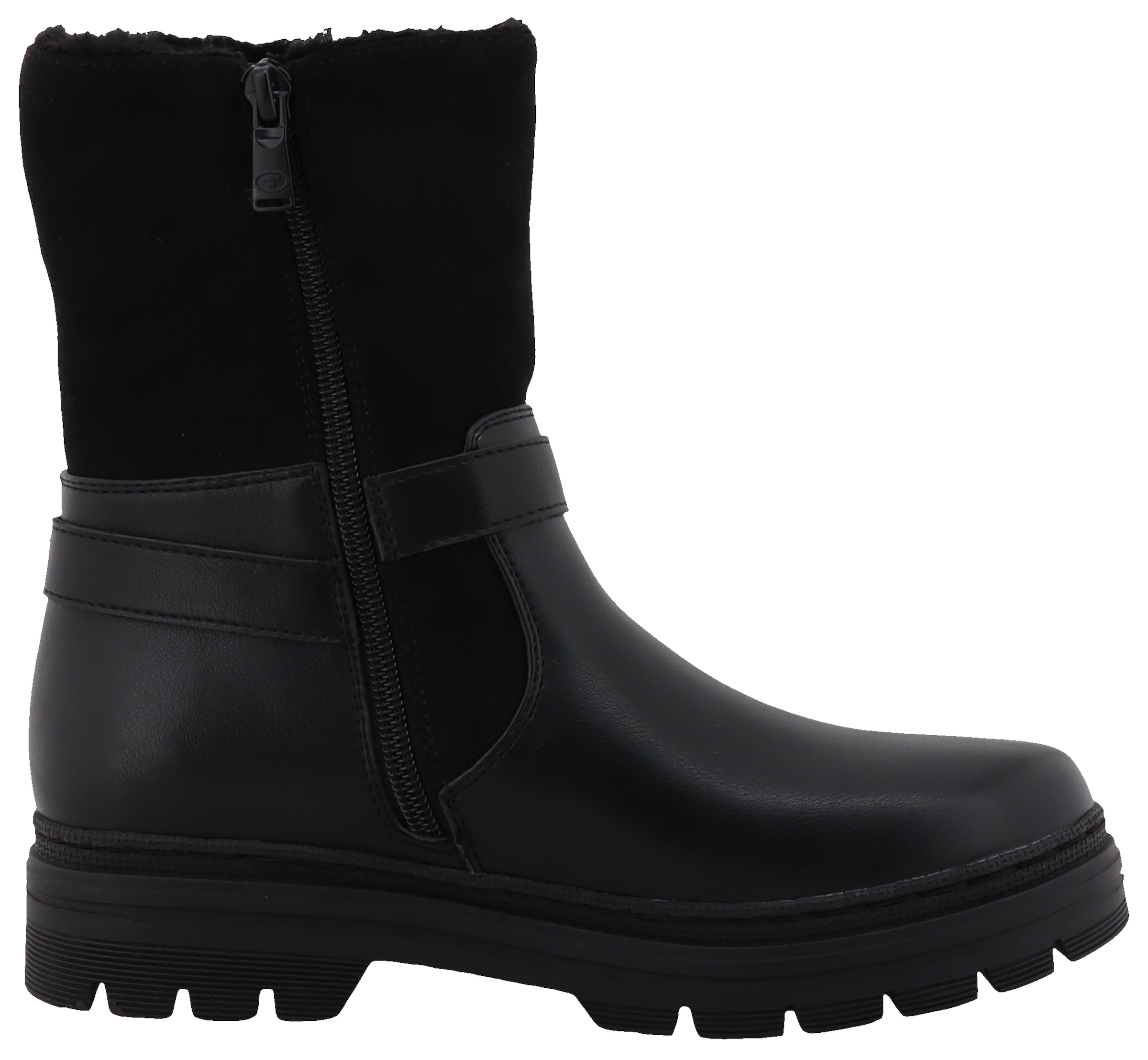 TOM TAILOR Winterstiefelette, Blockabsatz, Winterboots, Stiefelette mit Zierschnalle