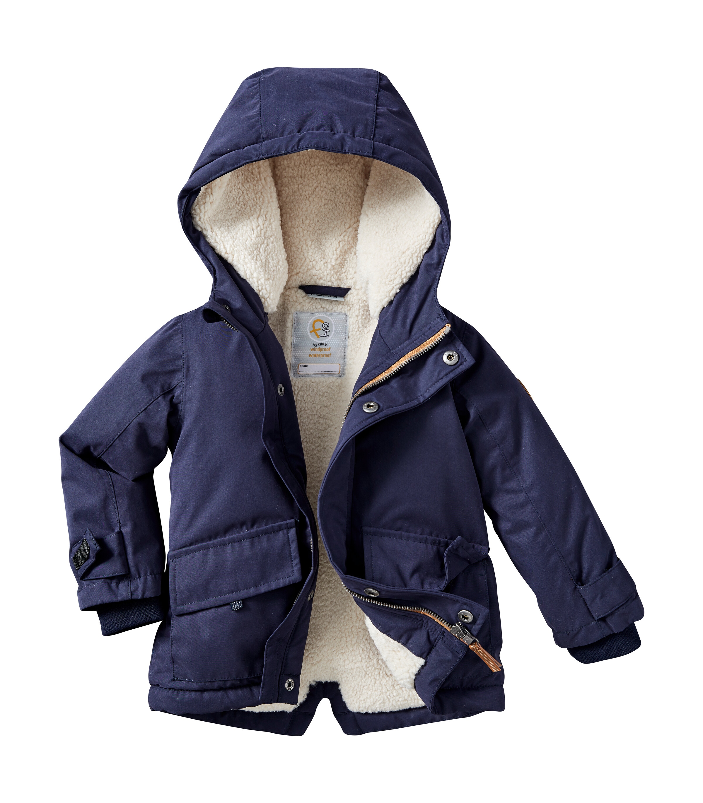 first instinct by killtec Parka »FIOW 7 MNS PRK«, Wasserdichter Kinderparka mit warmen Teddyfell