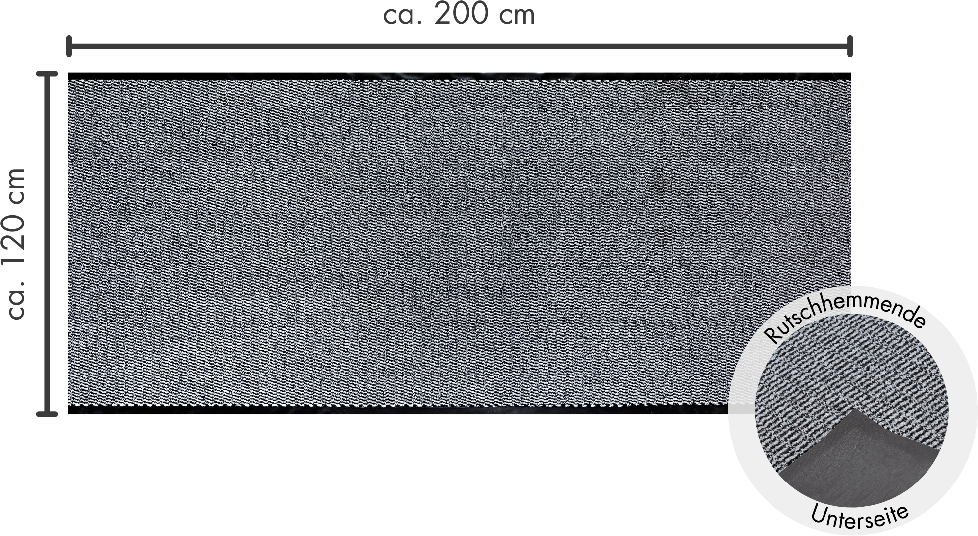 Andiamo Fußmatte "Easy, Made in Netherlands" rechteckig 5 mm Höhe Schmutzfangmatte, rutschhemmend, Innen- und überdachten Außenbereich