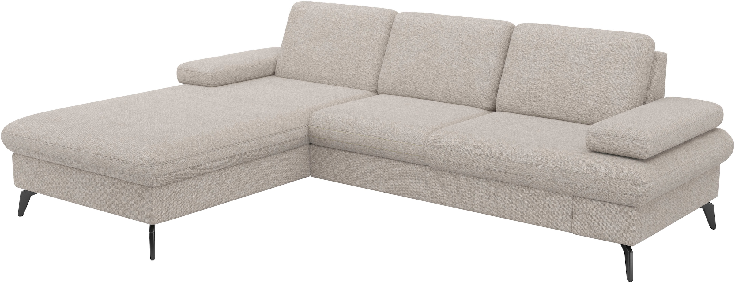 sit&more Ecksofa »Morris Jubi, L-Form«, inkl. Armteilfunktion und 1 Zierkissen, wahlweise mit Bettfunktion