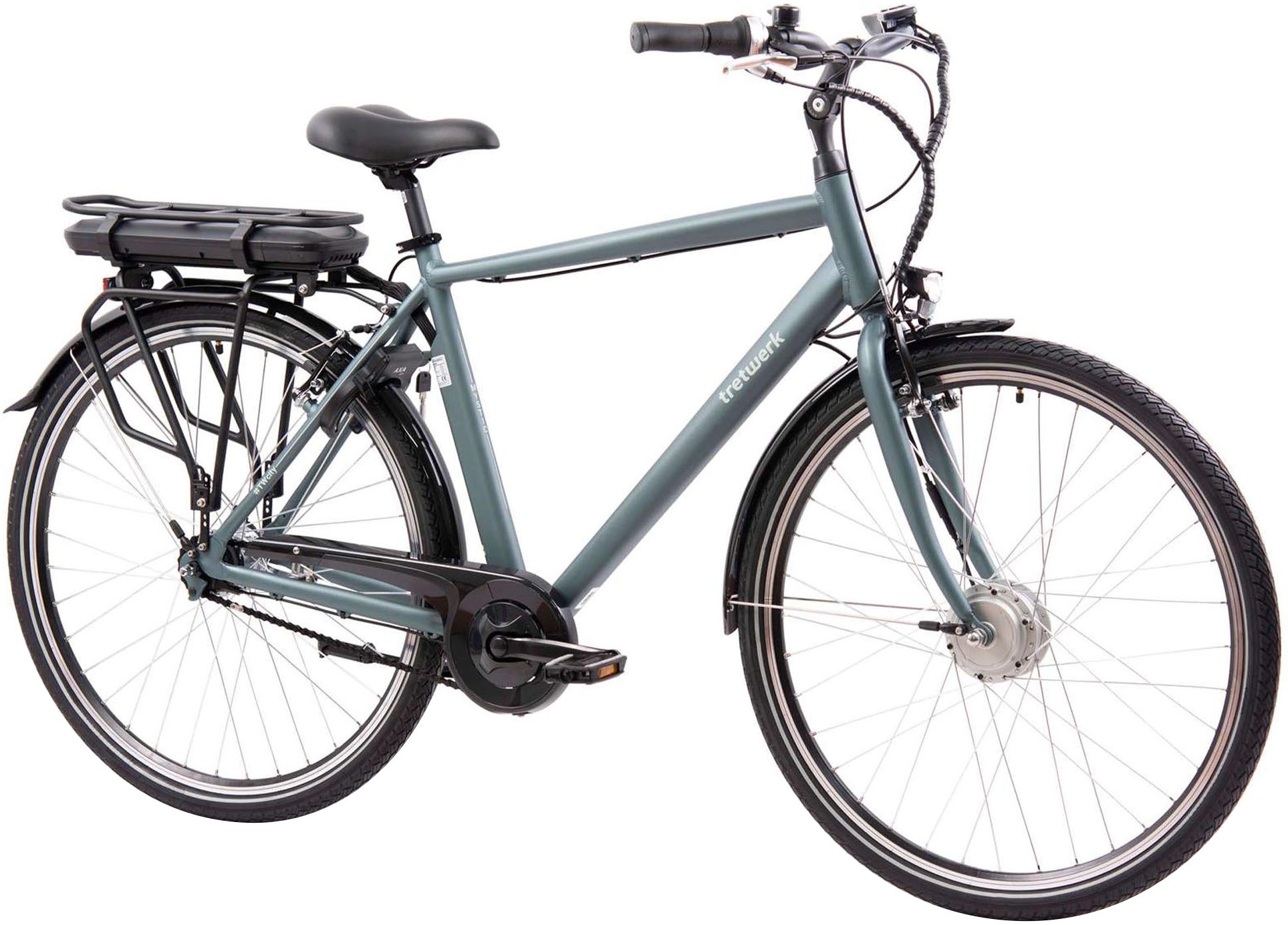 Tretwerk E-Bike "Mystic", 7 Gang, Frontmotor 250 W, Pedelec, Elektrofahrrad für Damen u. Herren