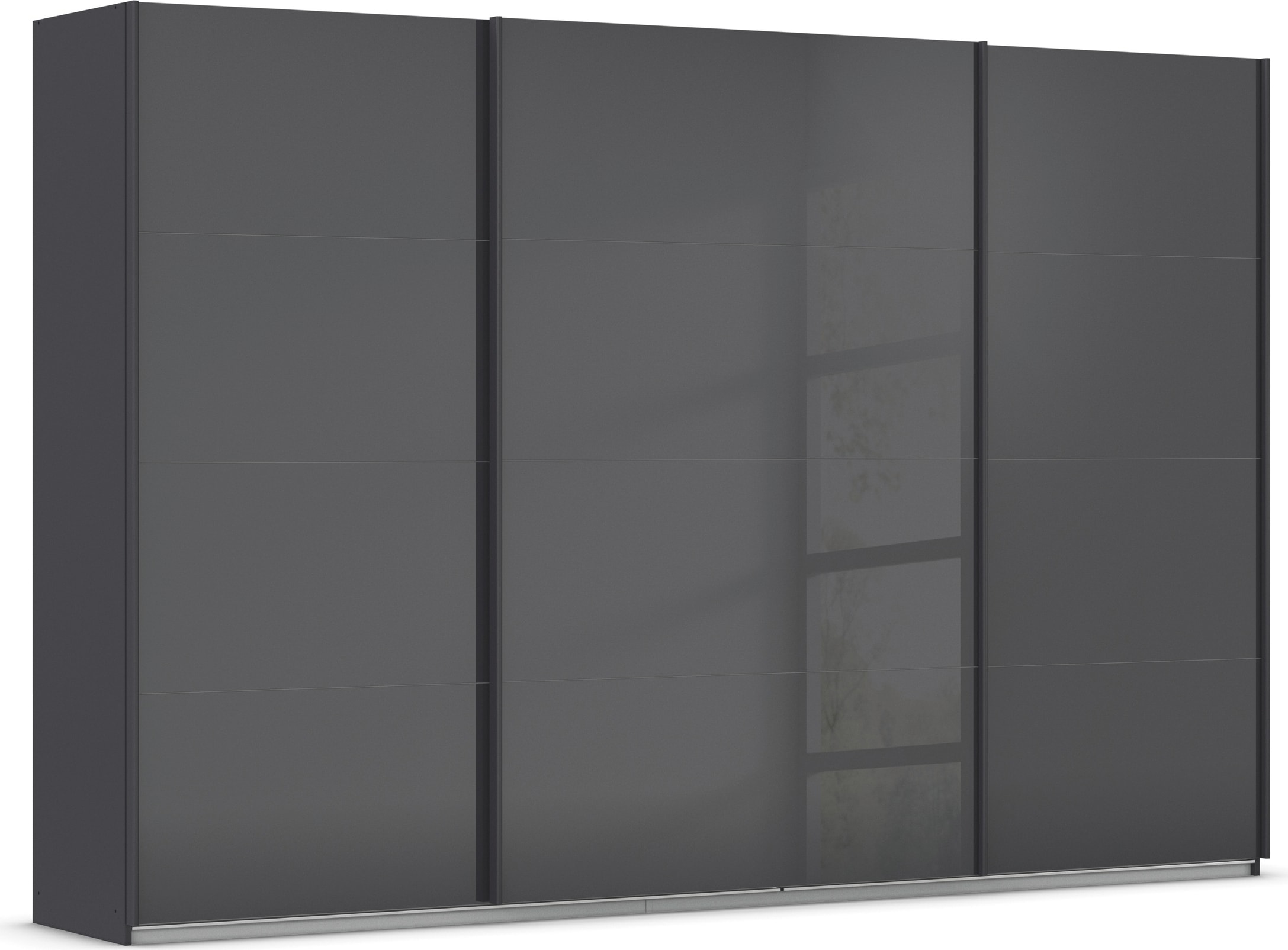 OTTO home Schwebetürenschrank "Kleiderschrank Schrank Garderobe AGORDO mit Glasfront" Breiten 203/271/315/360 cm, Höhen 210/229 cm, durchdachte Innenausstattung, in 4 Breiten und 2 Höhen MADE IN GERMANY