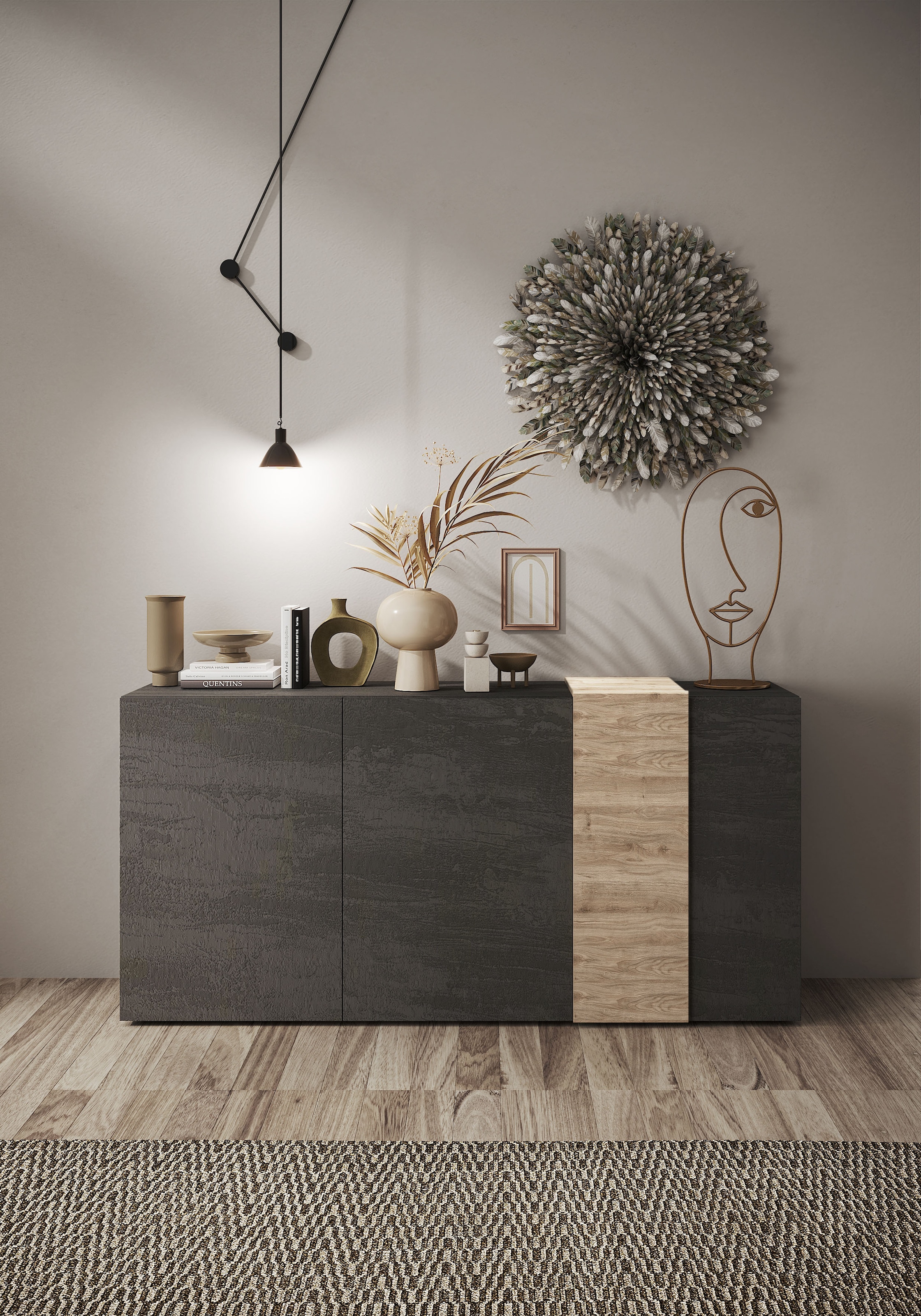 Home affaire Sideboard "Venus, Kommode" Breite 181 cm günstig online kaufen