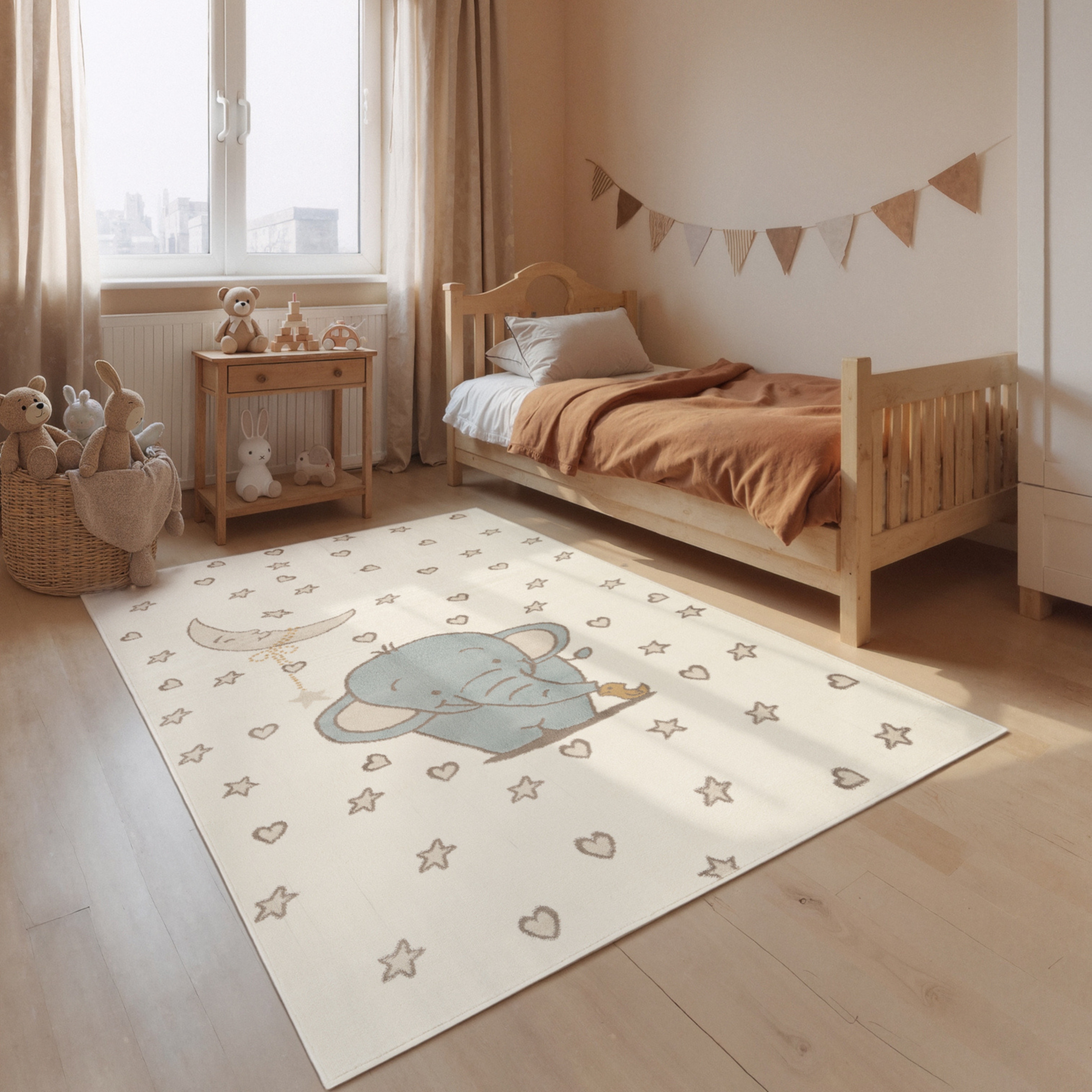 HANSE Home Kinderteppich "Little Elli" rechteckig 10 mm Höhe Pflegeleicht, Weich, Kinderzimmer, Spielteppich, Spielunterlage