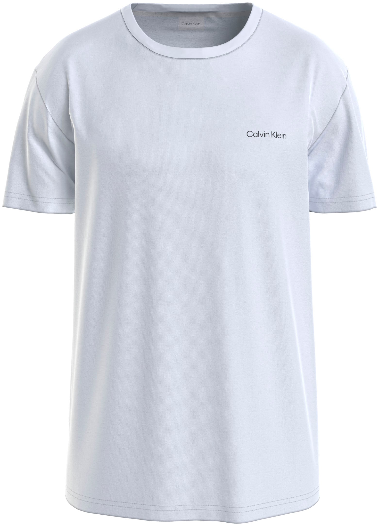 Calvin Klein T-Shirt »Micro Winterjersey BAUR | aus Logo«, ▷ dickem bestellen