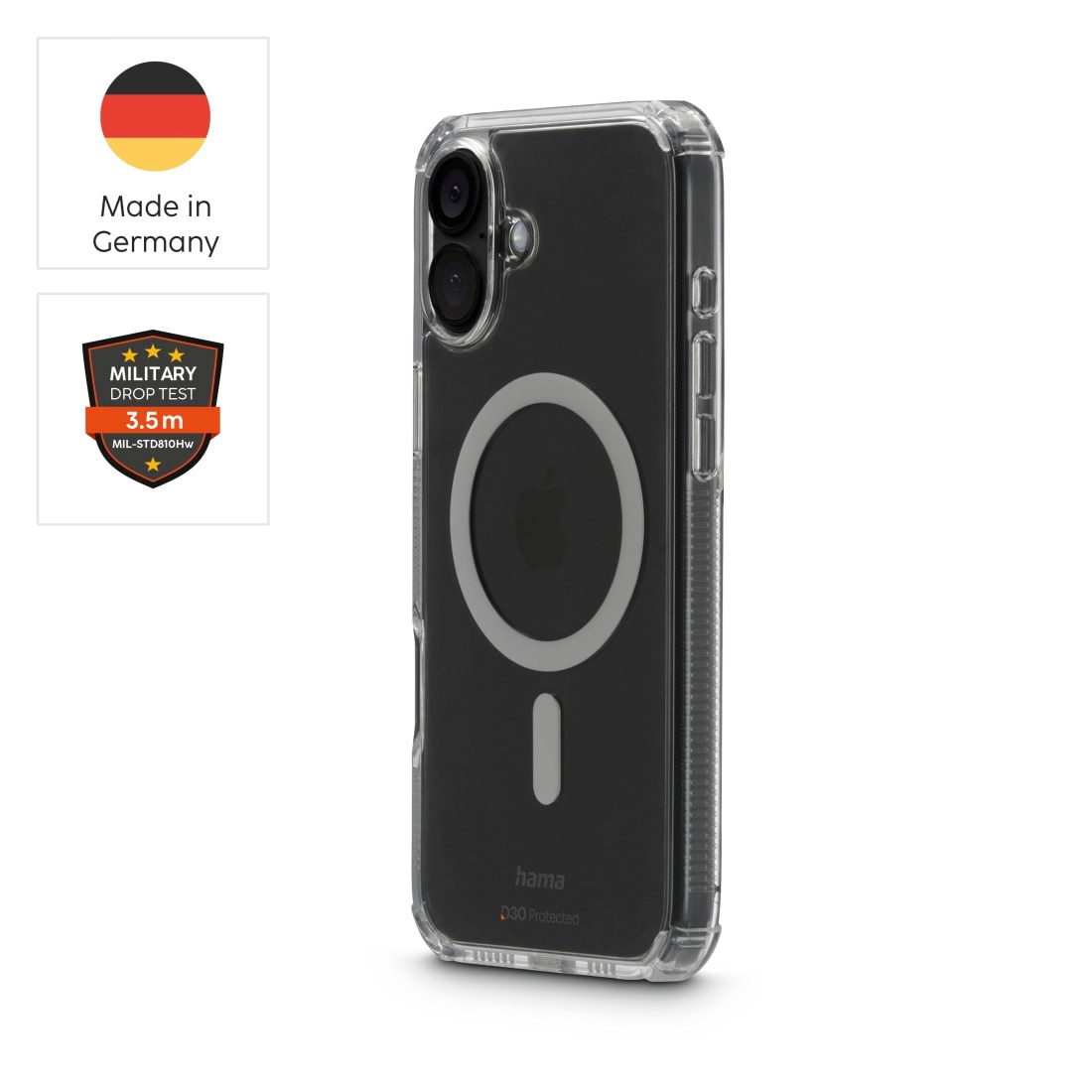 Hama Smartphone-Hülle »Handyhülle „Extreme Protect“ für iPhone 16 Plus (f. MagSafe, stoßfest)«, iPhone 16 Plus, 17 cm (6,7 Zoll)