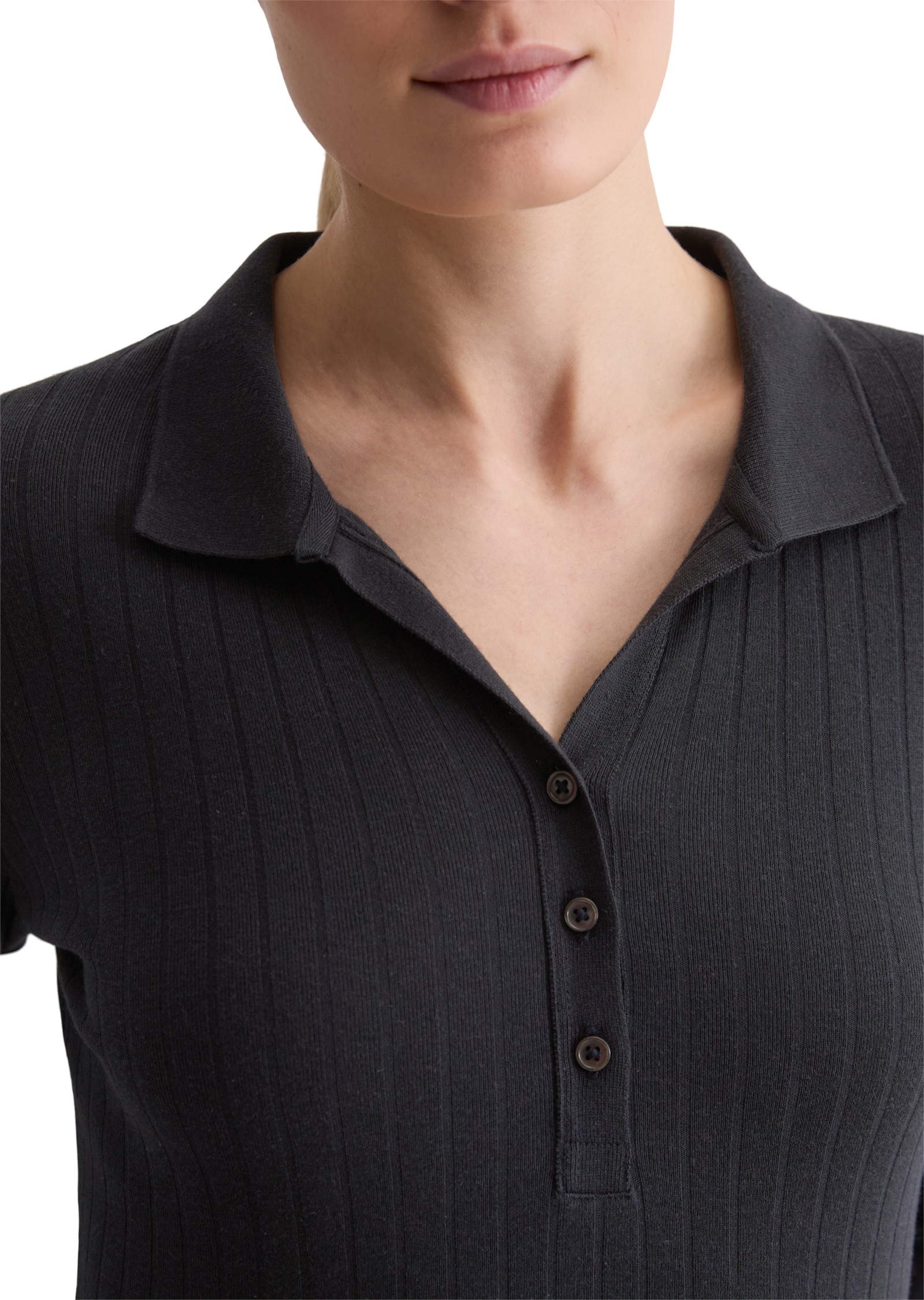 Marc O'Polo Langarm-Poloshirt »aus Organic-Cotton-Modal-Mix«