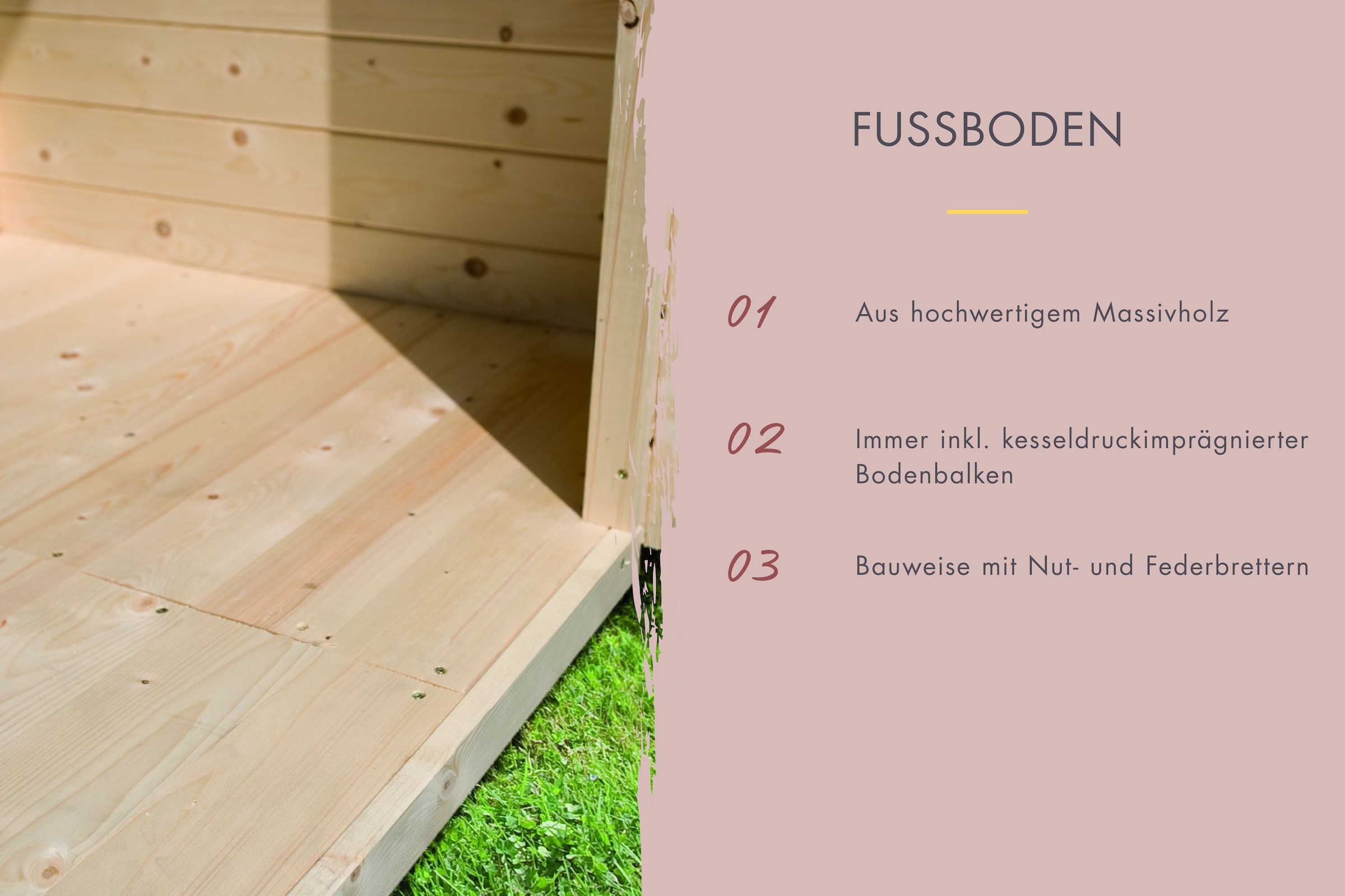 Karibu Fasssauna »Quadro 2« verschiedene Varianten