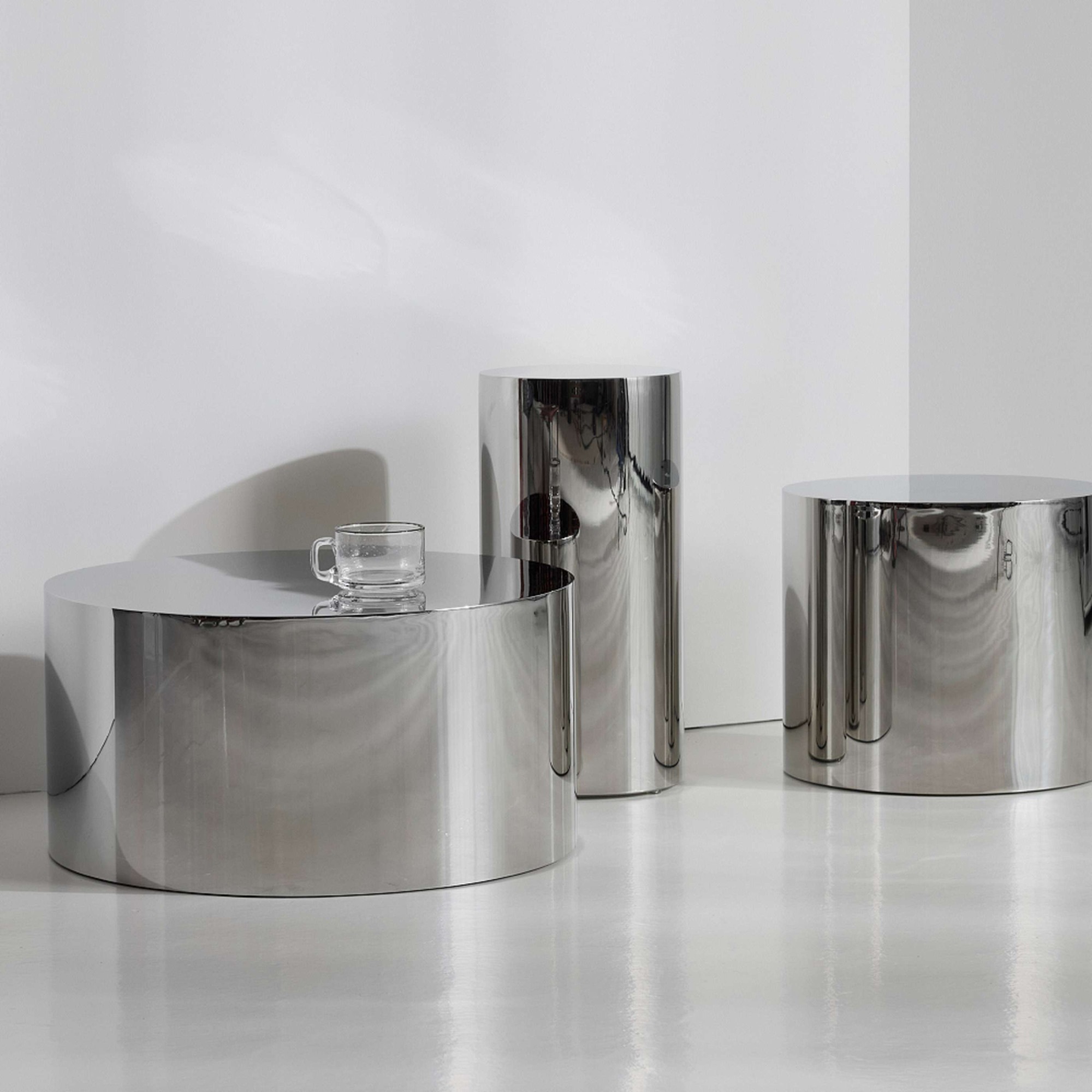 INNOVATION LIVING ™ Couchtisch »Tin Drum Tisch Ø40« 1 Stk. tlg. Minimalistisches Design, hochglanz Oberfläche