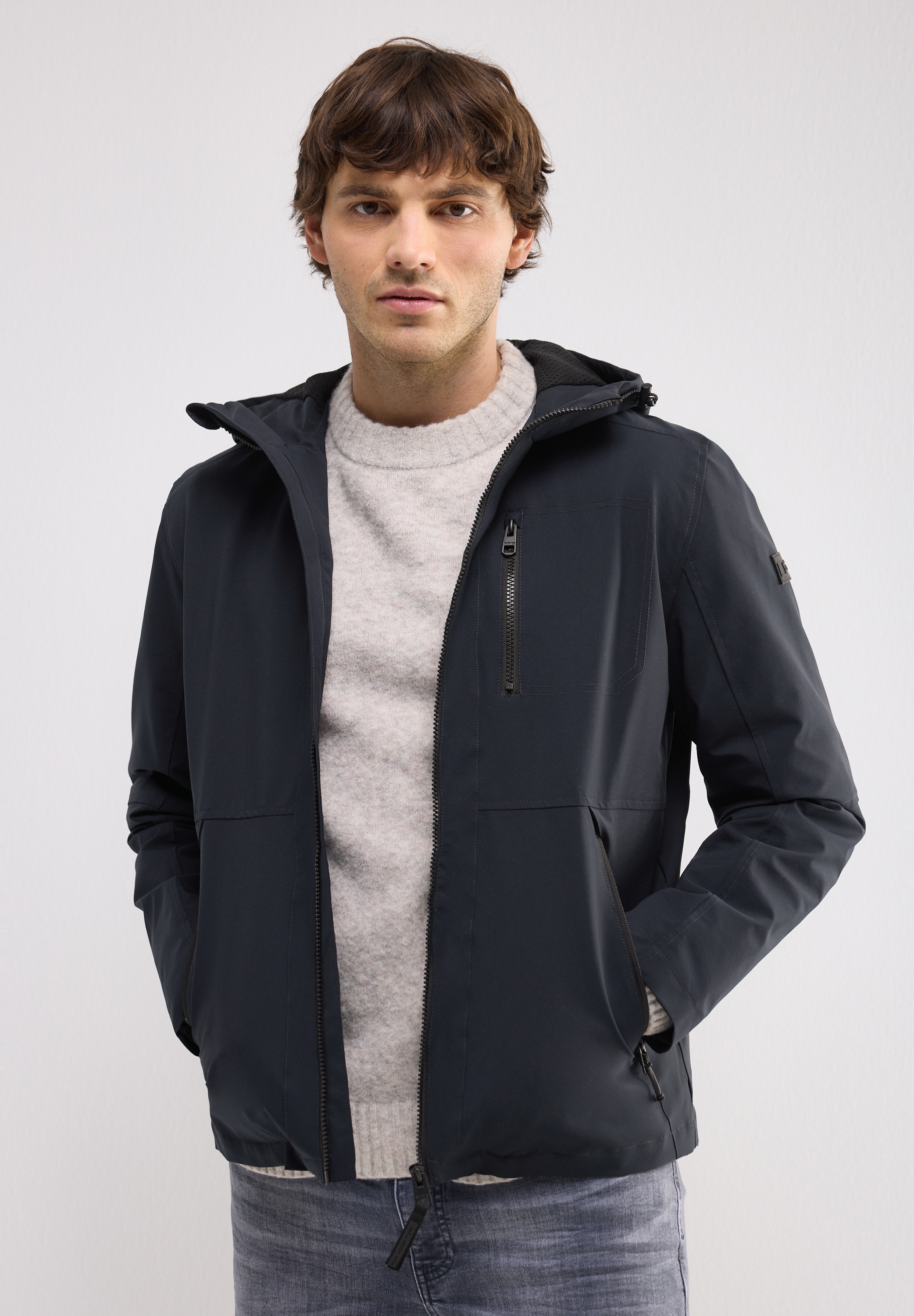 STREET ONE MEN Softshelljacke mitKapuze wasserabweisend günstig online kaufen