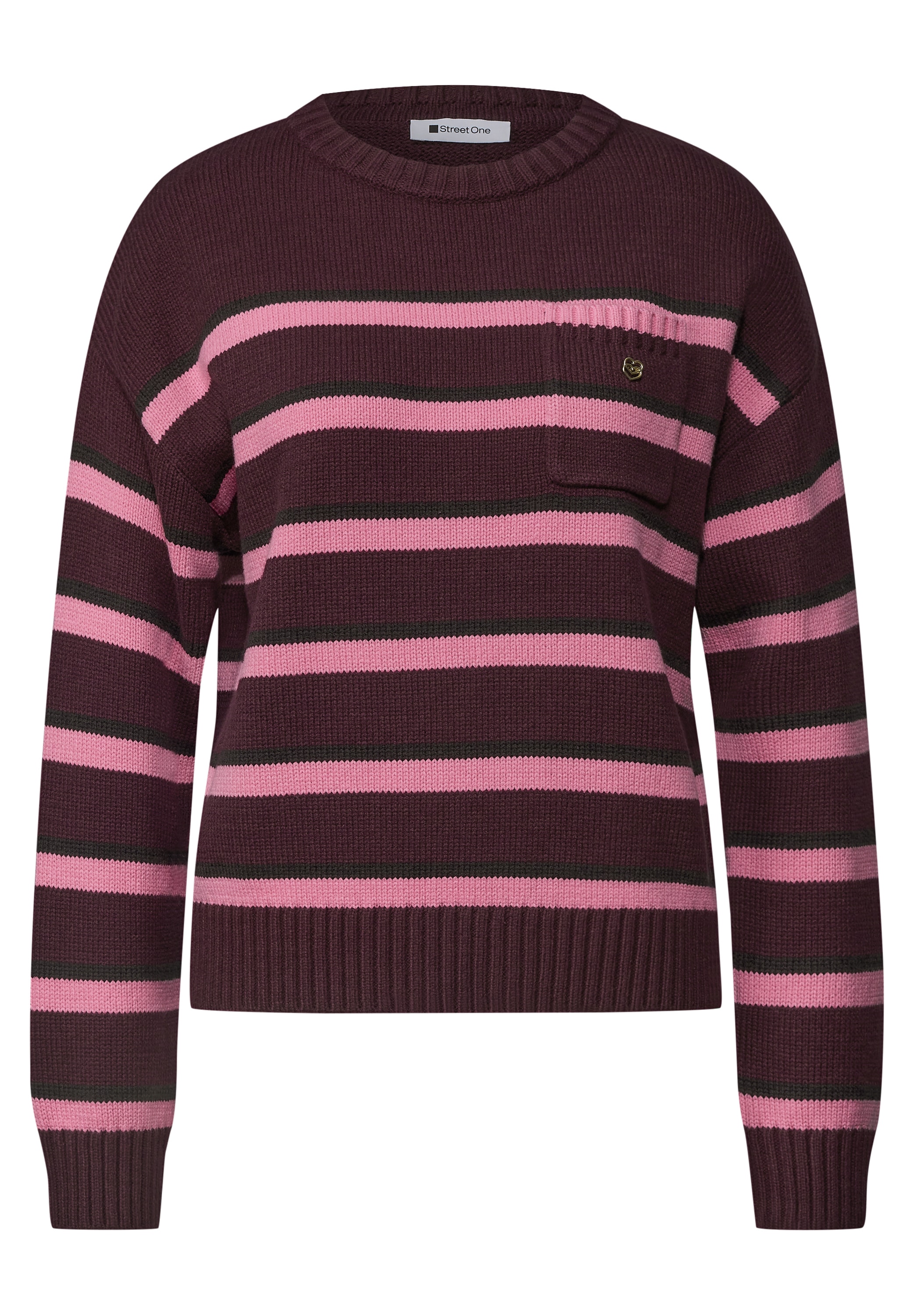 STREET ONE Strickpullover mit Brusttasche