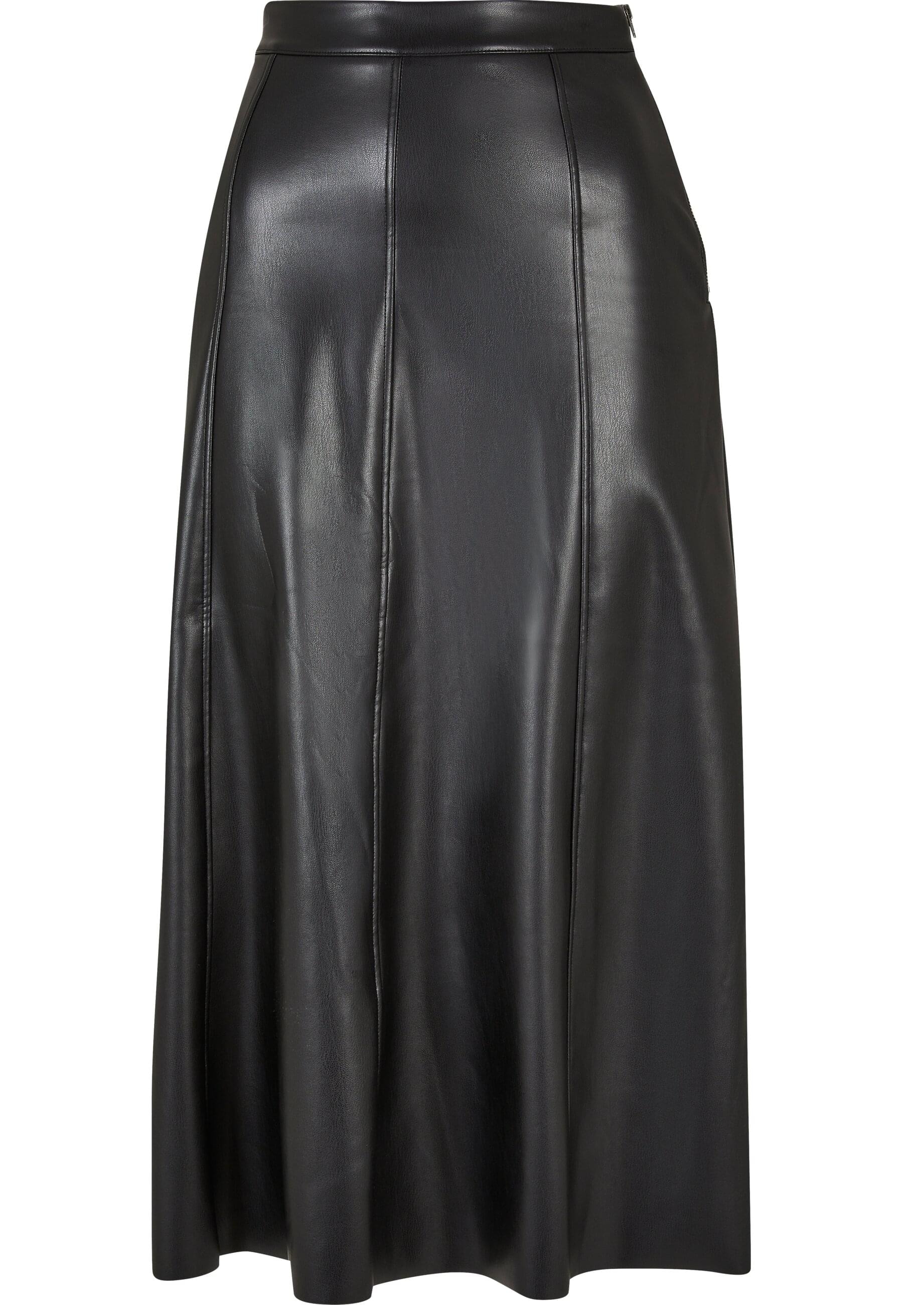 Sommerrock »Urban Classics Damen Ladies Synthetic Leather Midi Skirt«, (1 tlg.)