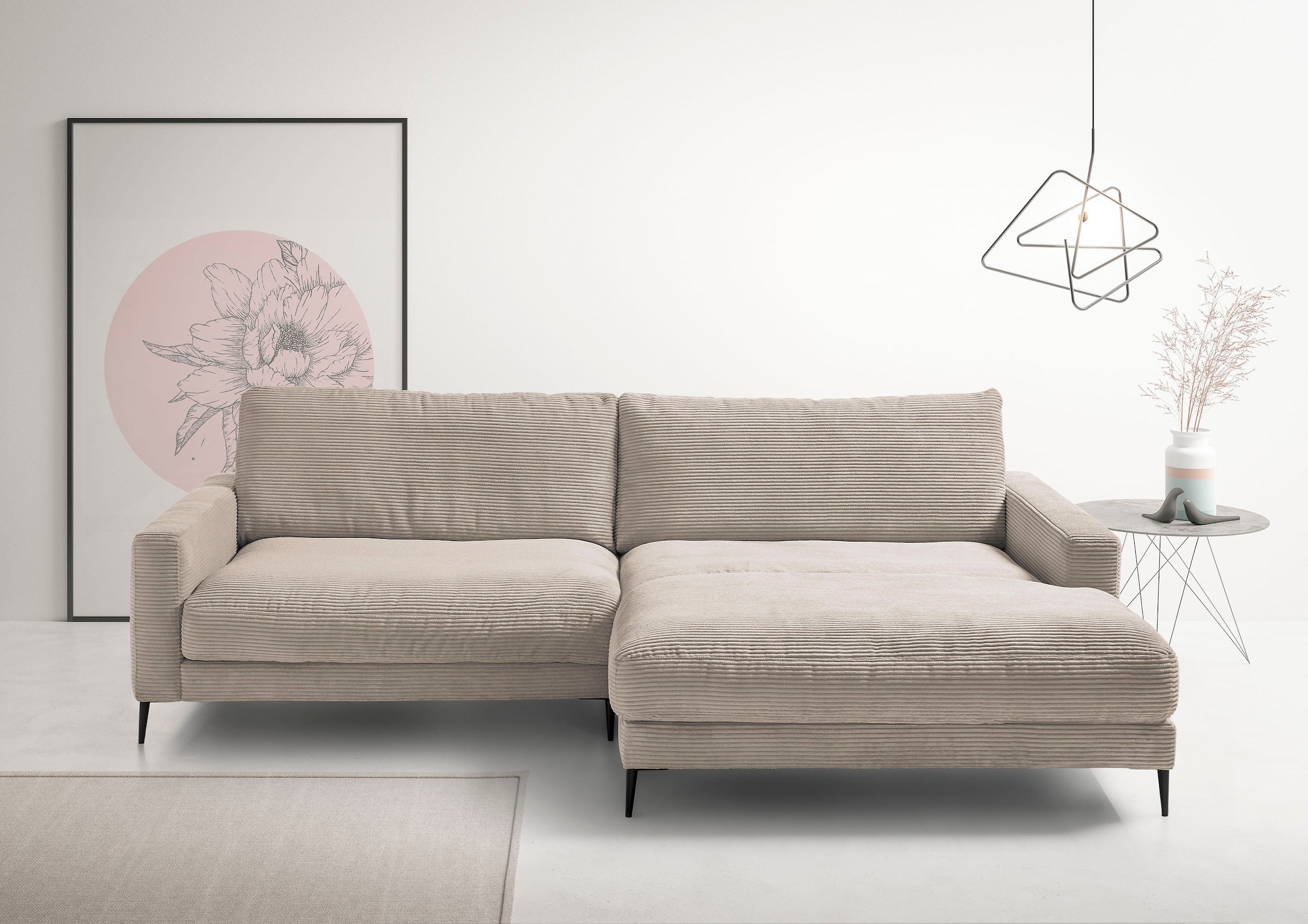 Home affaire Ecksofa "Downtown, B/T/H: 272/190/84 cm L-Form" weicher Sitzko günstig online kaufen