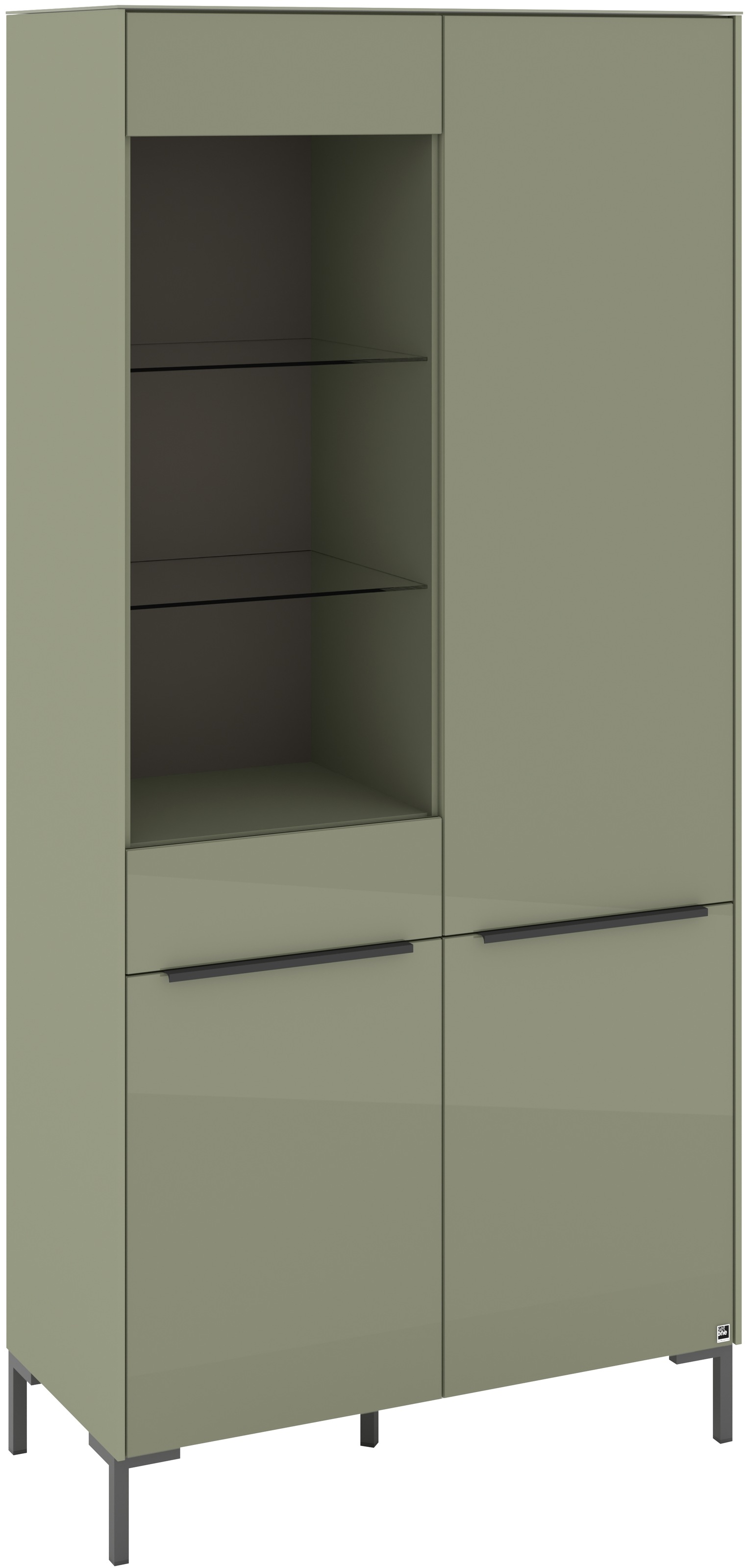 set one by Musterring Standvitrine »Reno« 1 Stk. tlg. Mit Winkelfuß in diversen Farben, 199 cm Höhe & Farbauswahl