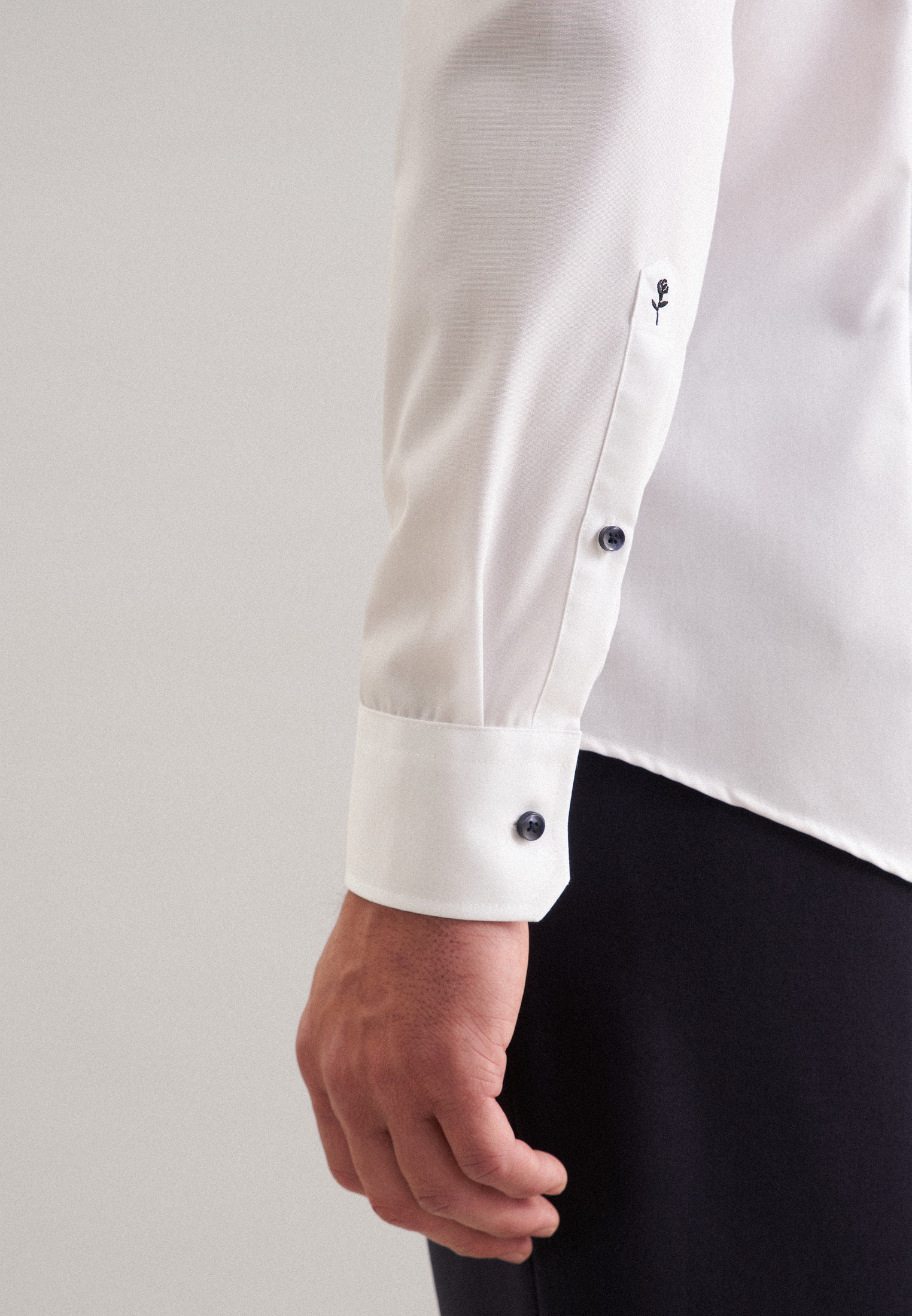 Seidensticker Schwarze Rose Men's Shirt White Size M 6