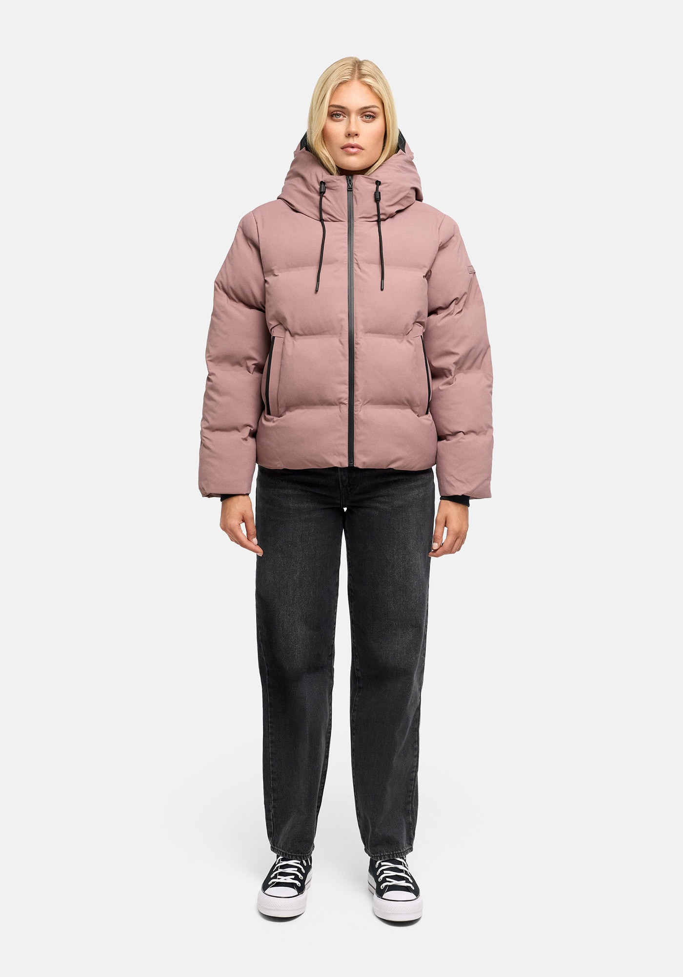 Marikoo "Paddie" mit Kapuze Winterjacke mit Kapuze und voluminöser Steppung