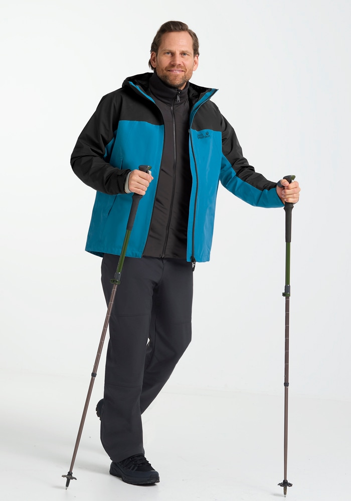 Jack Wolfskin 3-in-1-Funktionsjacke »WILD PLACES 3IN1 JKT M«, mit Kapuze