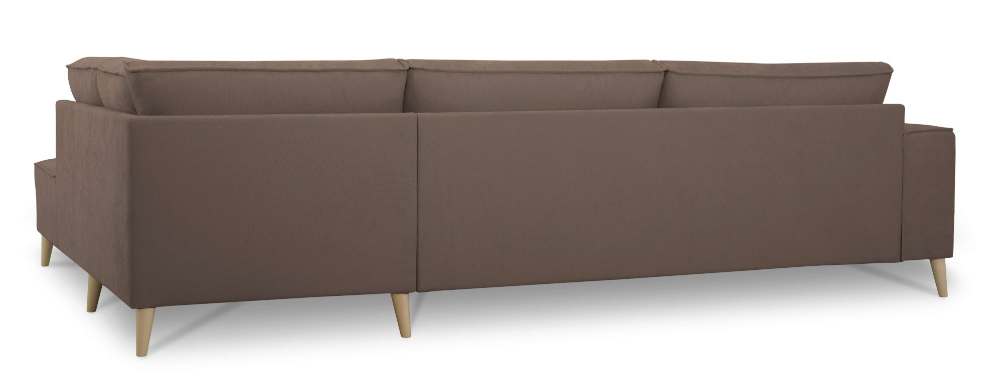 OTTO home Ecksofa »Oland Skandi, weicher Chenille-Stoff« L-Form, 289 cm, Wellenunterfederung, Skandi-Design, Massivholzfüße