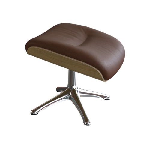 Fußhocker FLEXLUX, B:44cm H:39cm T:35cm, braun, 100% Echteder, Hocker, "Clement Beinstütze, Hervorragender Komfort, Robuster Alu Fuß", Beinauflage