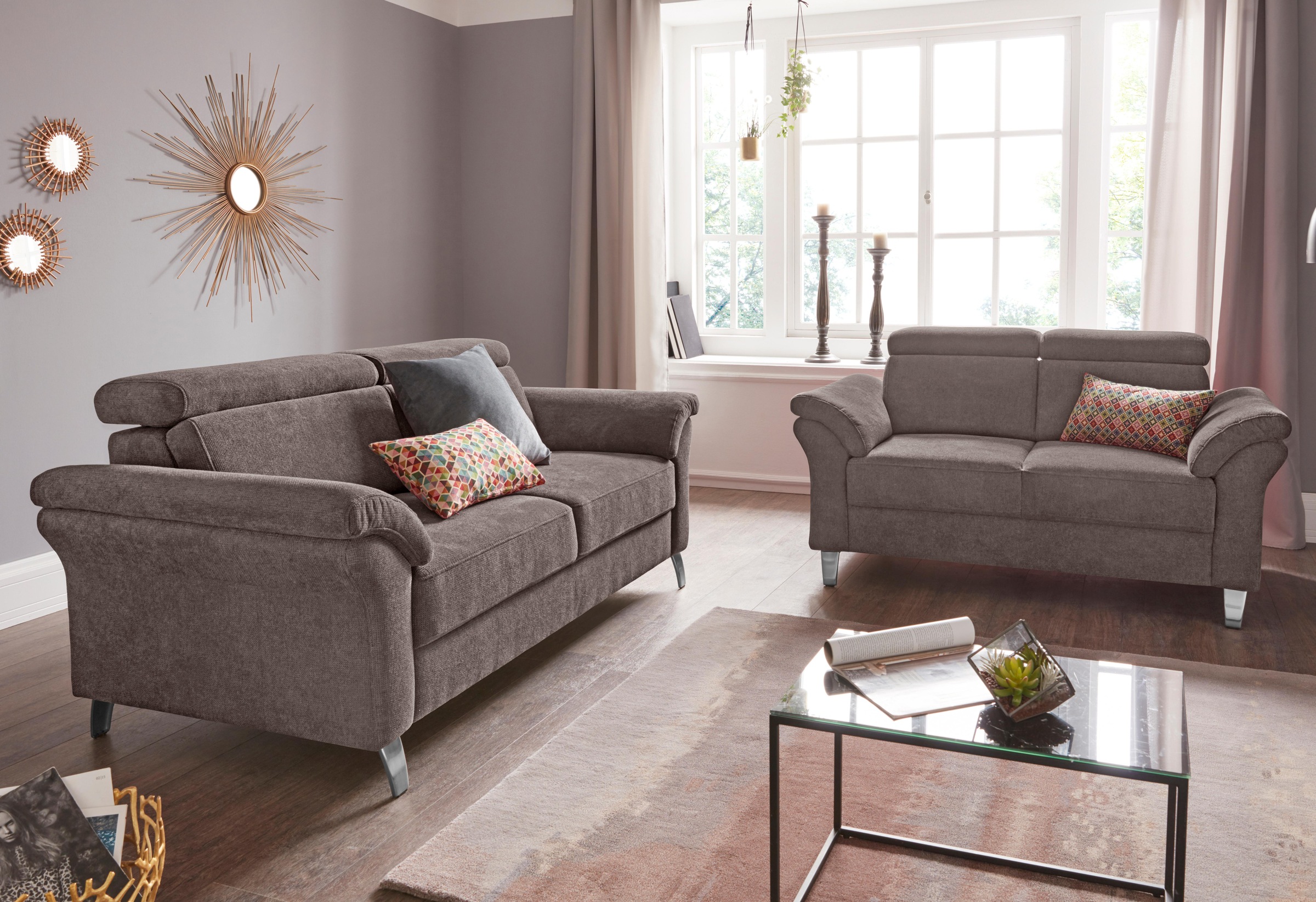 sit&more 2,5-Sitzer »Arngast«, inklusive Federkern und Kopfteilverstellung
