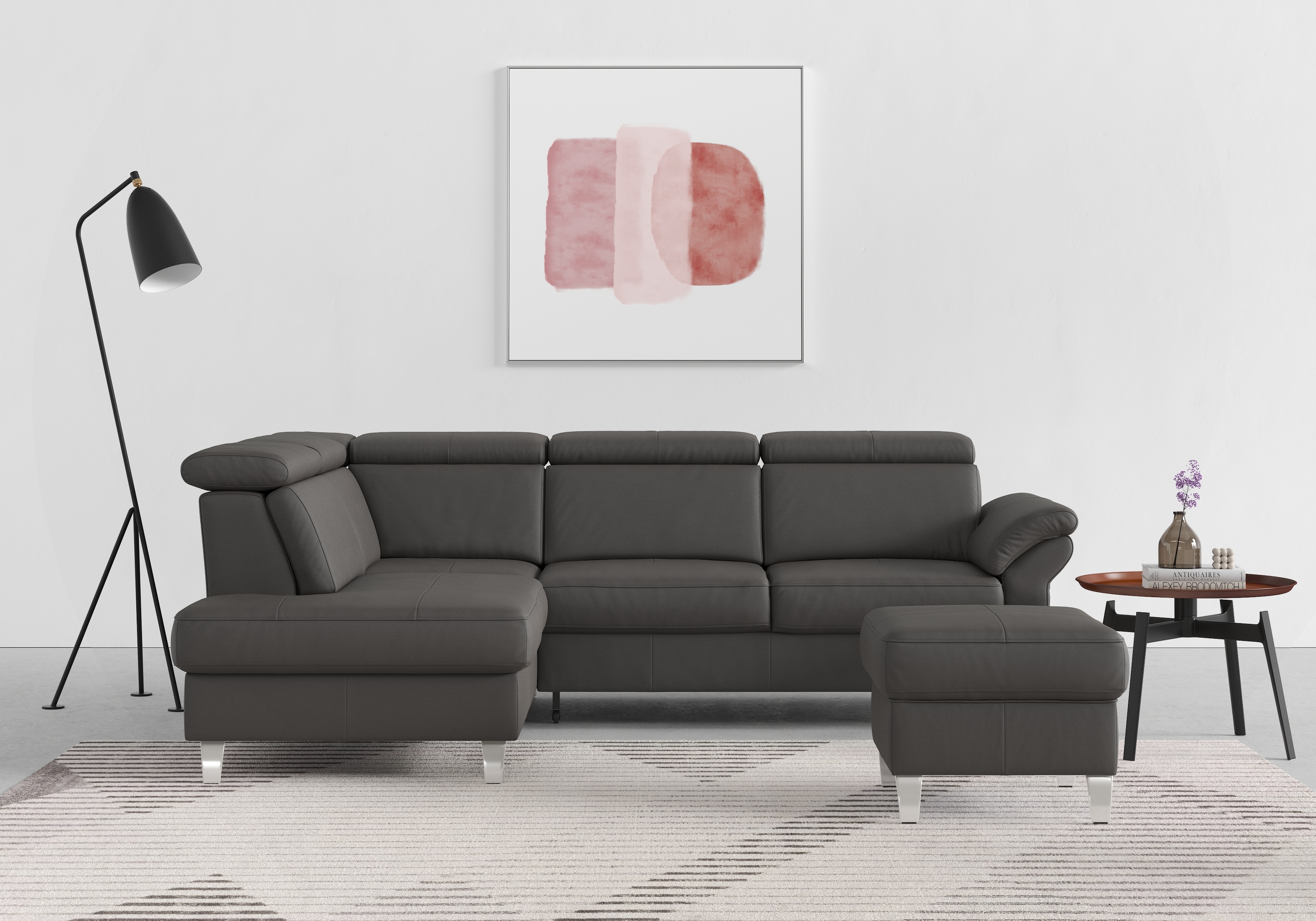 sit&more Ecksofa "Arngast L-Form" inklusive Kopfteilverstellung und Federkern